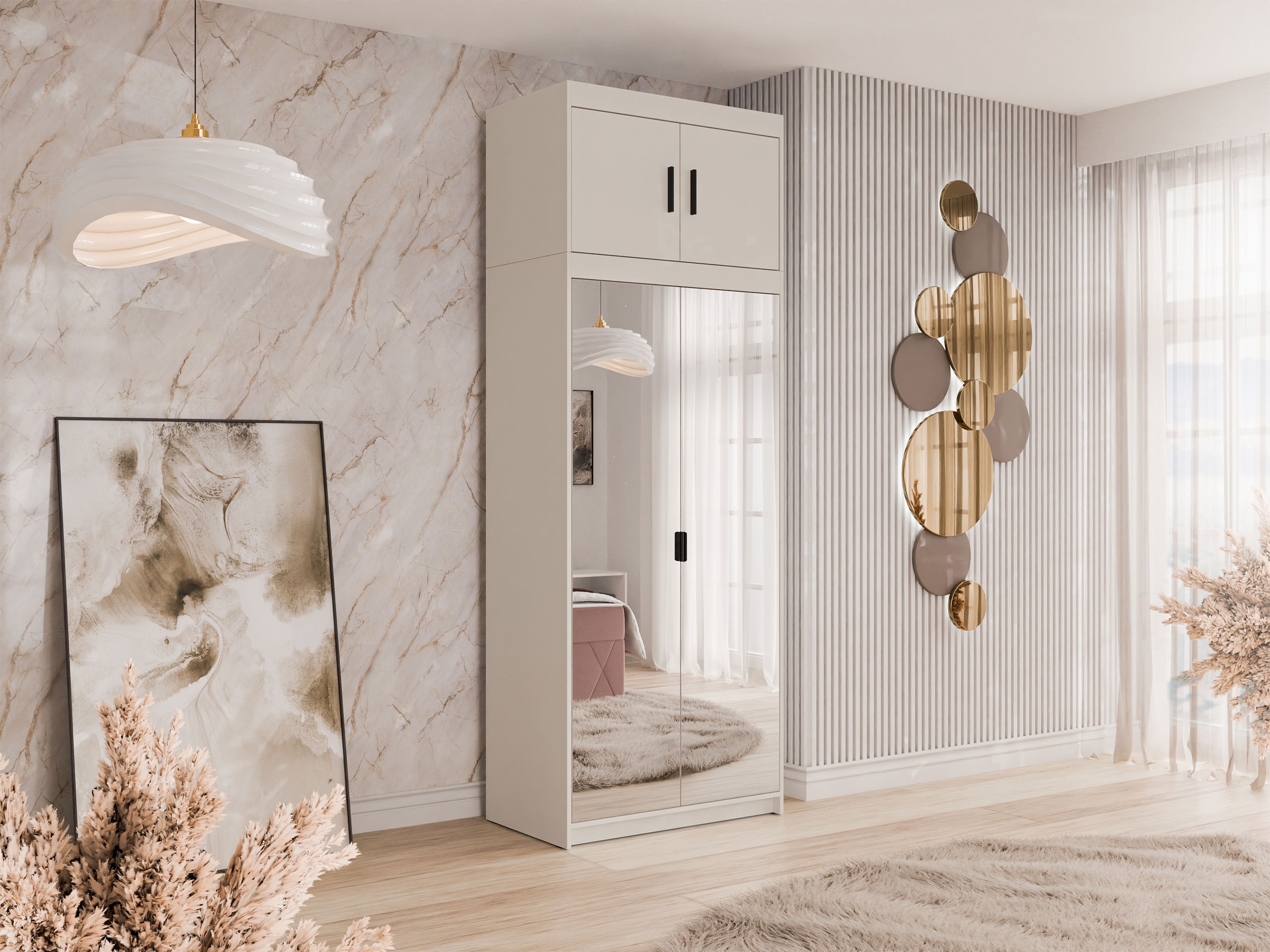 Armoire Novduni 119 (Beige)