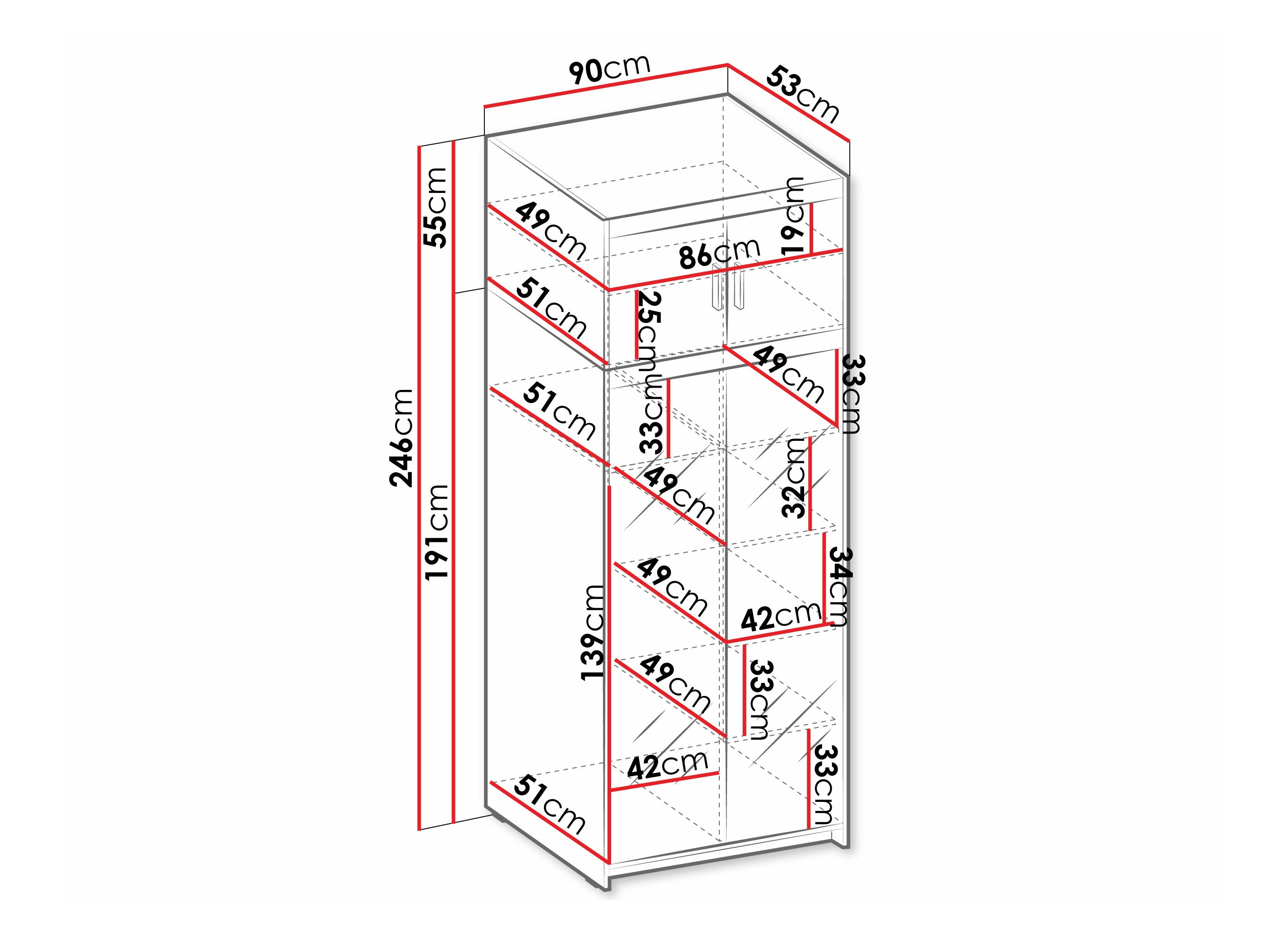 Armoire Novduni 119 (Chêne de Lefkas)