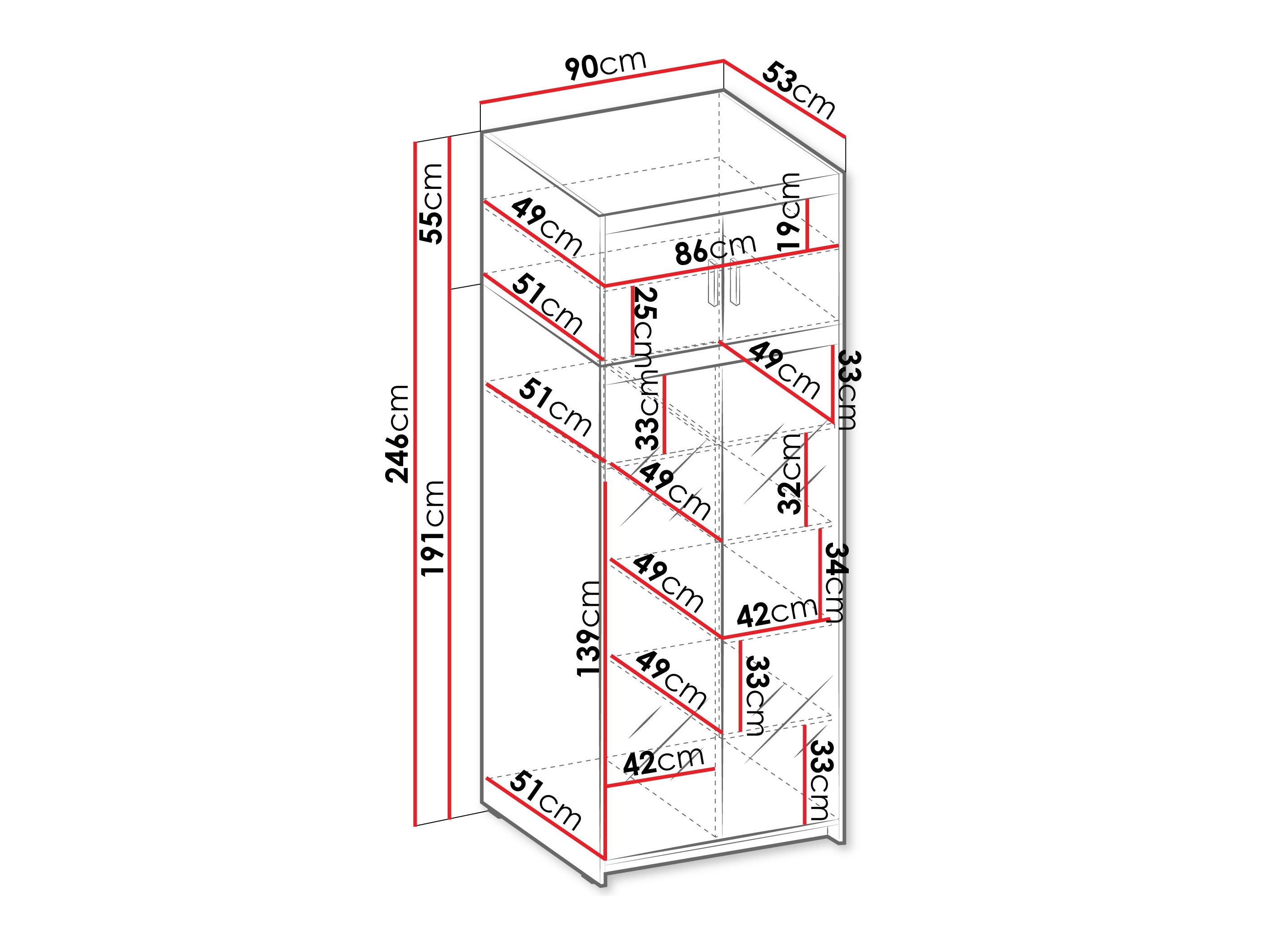 Armoire Novduni 119 (Chêne)