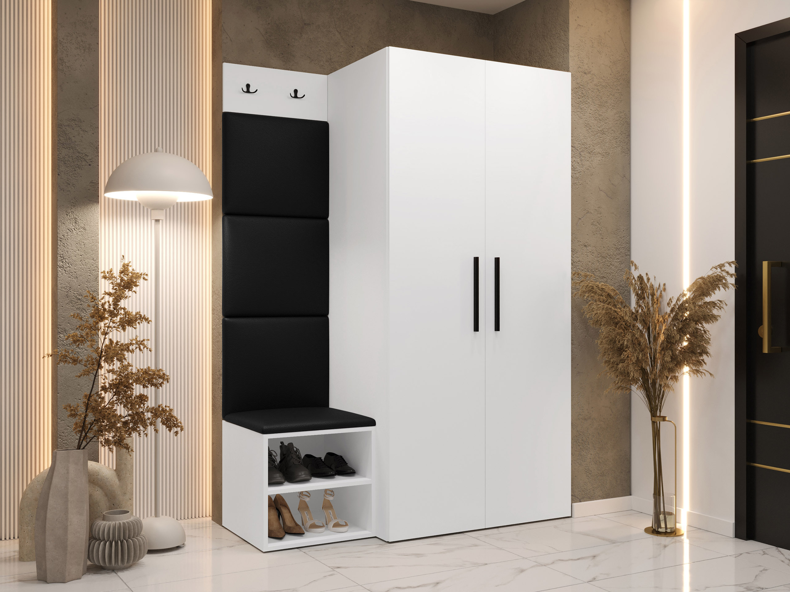 Meuble d'entrée Nitos IV (Blanc)