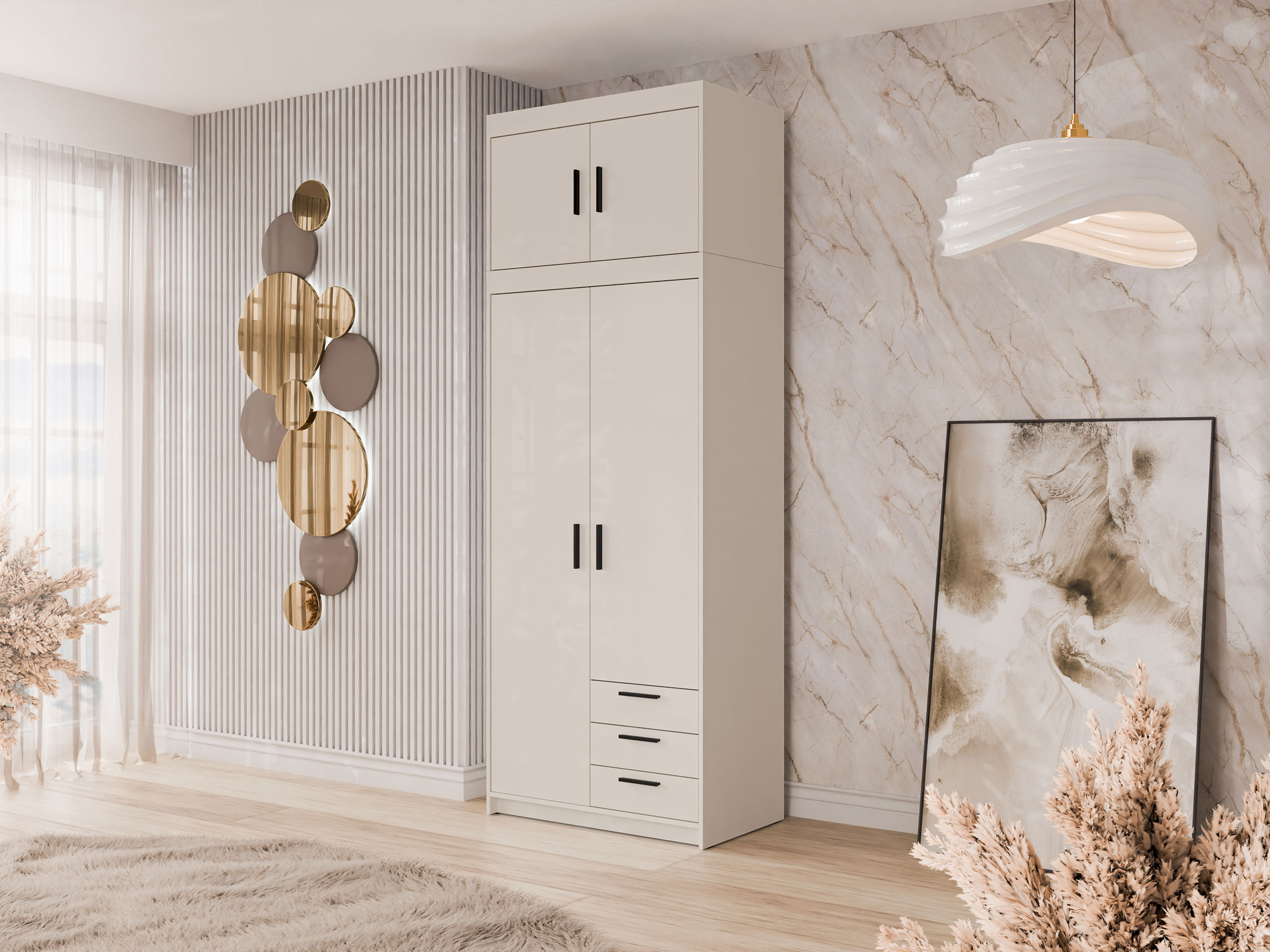 Armoire Novduni 113 (Beige)