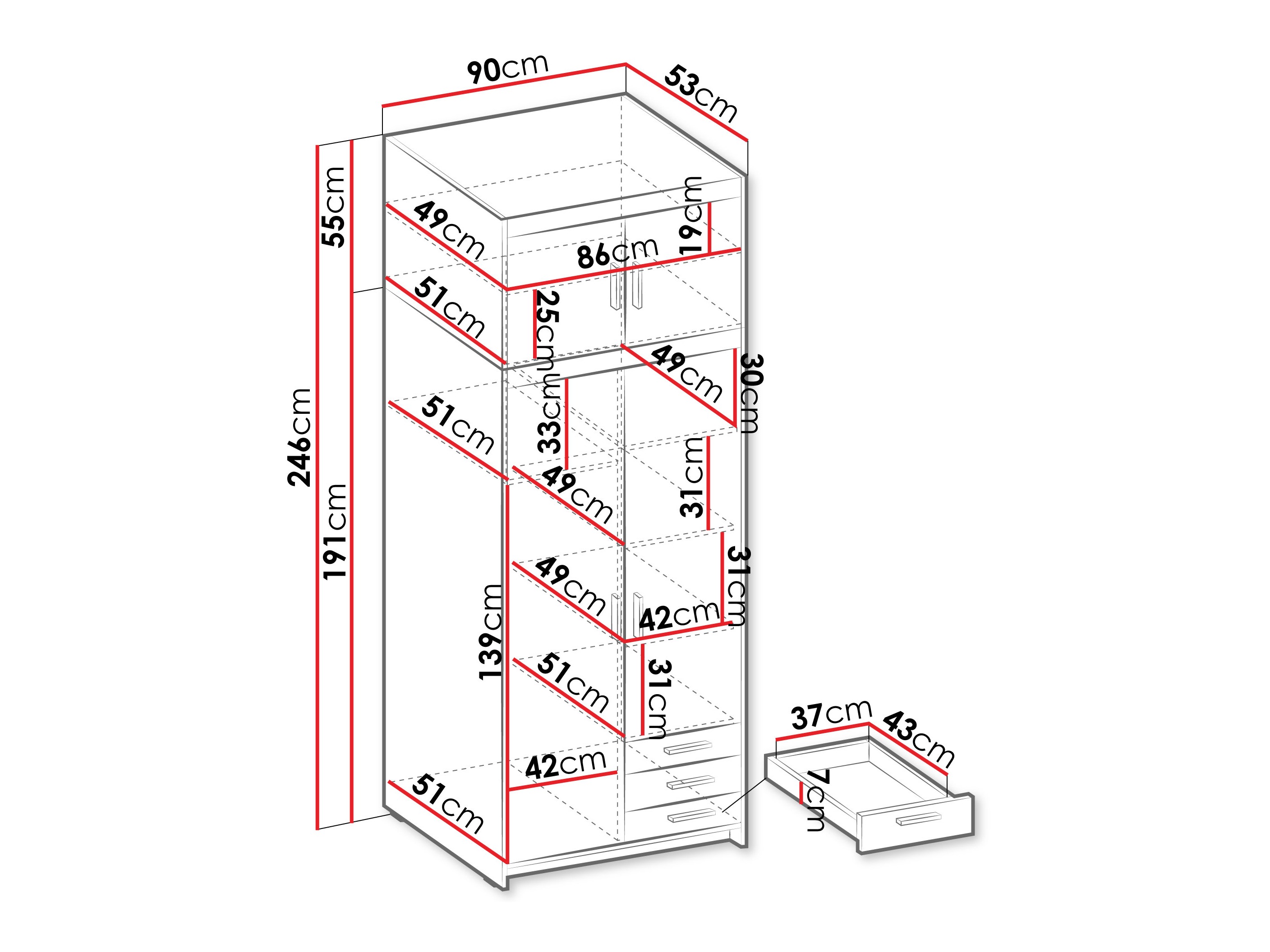 Armoire Novduni 113 (Beige)