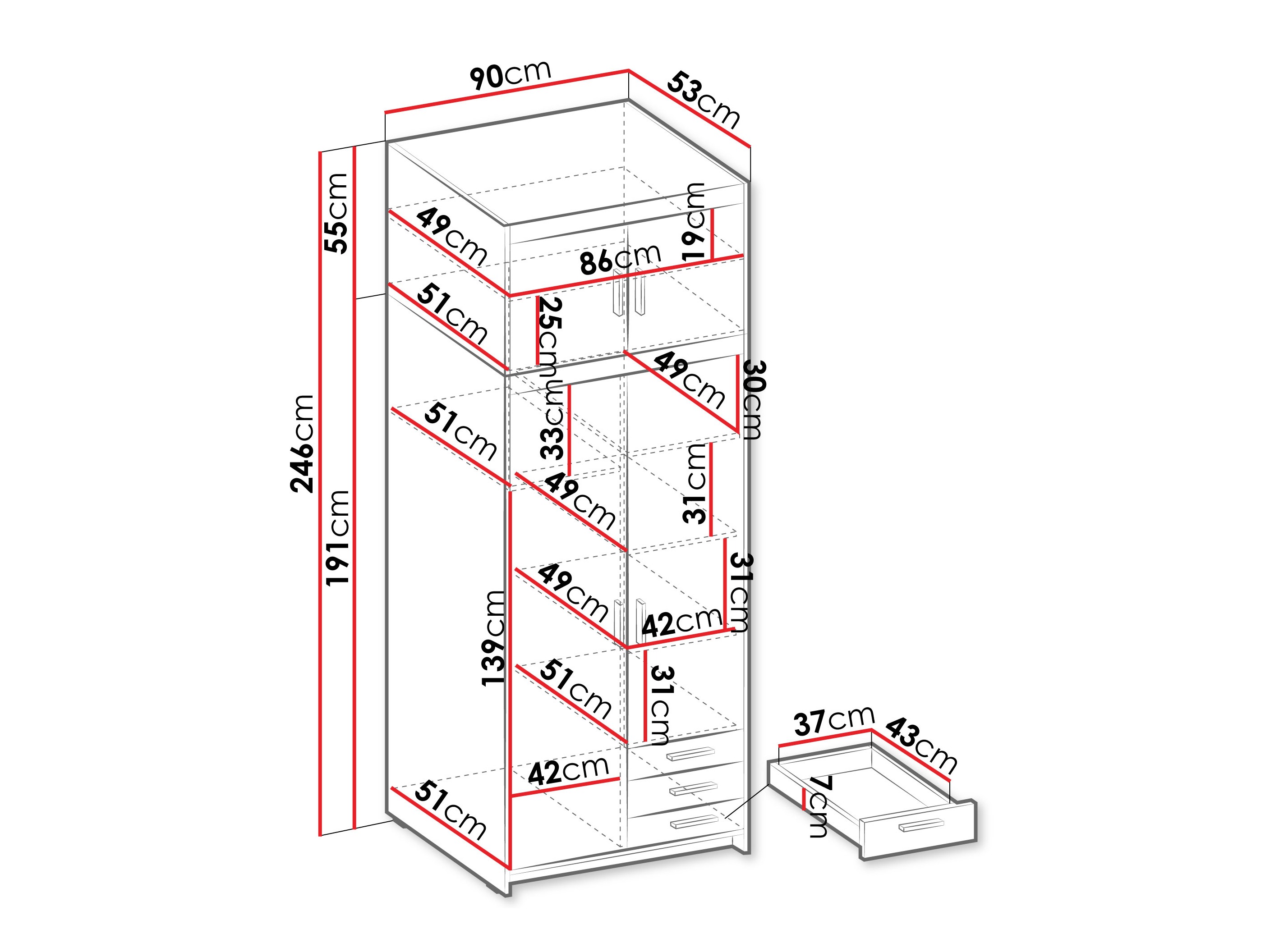 Armoire Novduni 113 (Chêne)