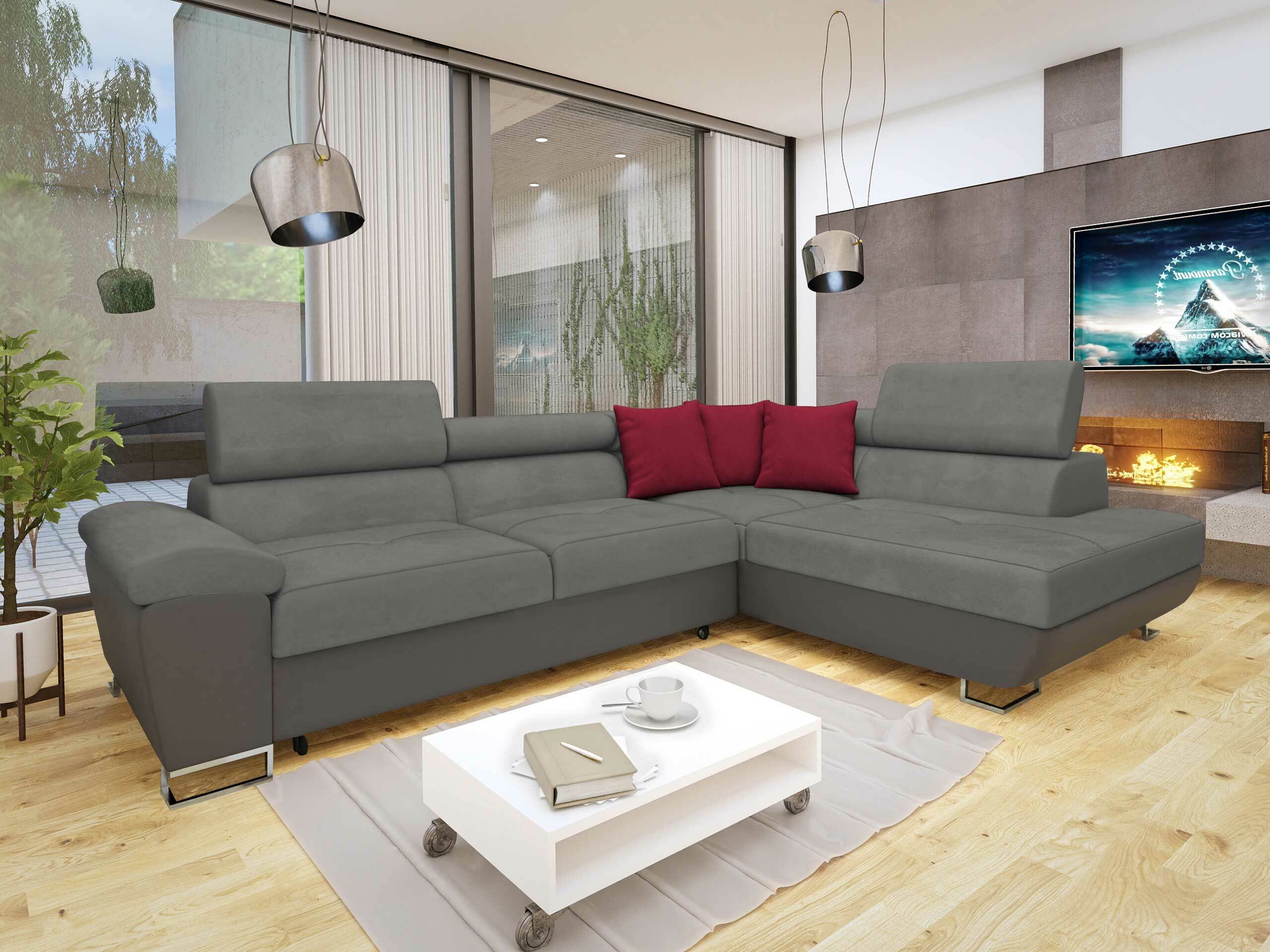Canapé d'angle Comfivo Ruta II (Soft 029 + Uttario Velvet 2971 + Kronos 02)