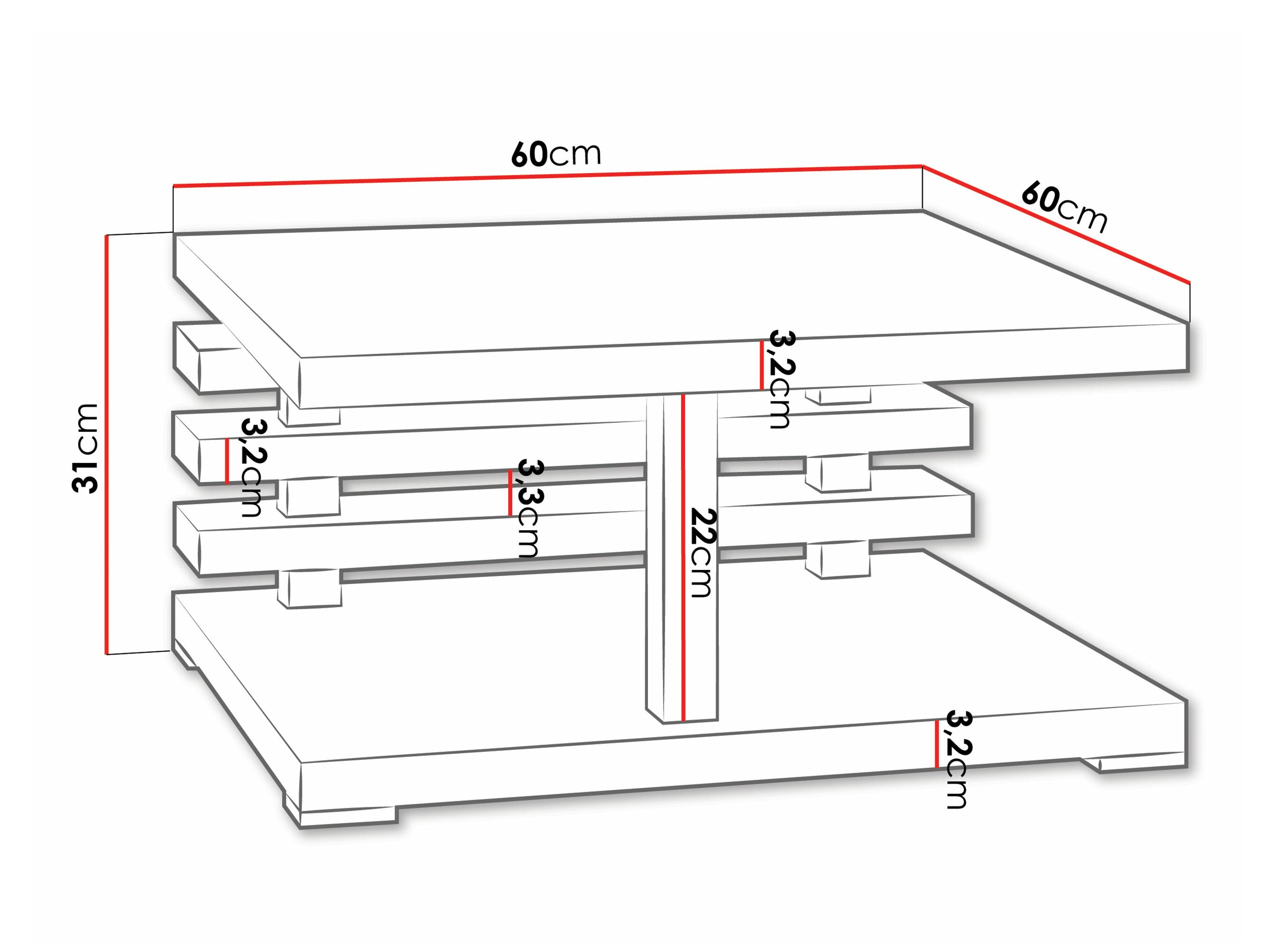 Table basse Consortum (Mat blanc)