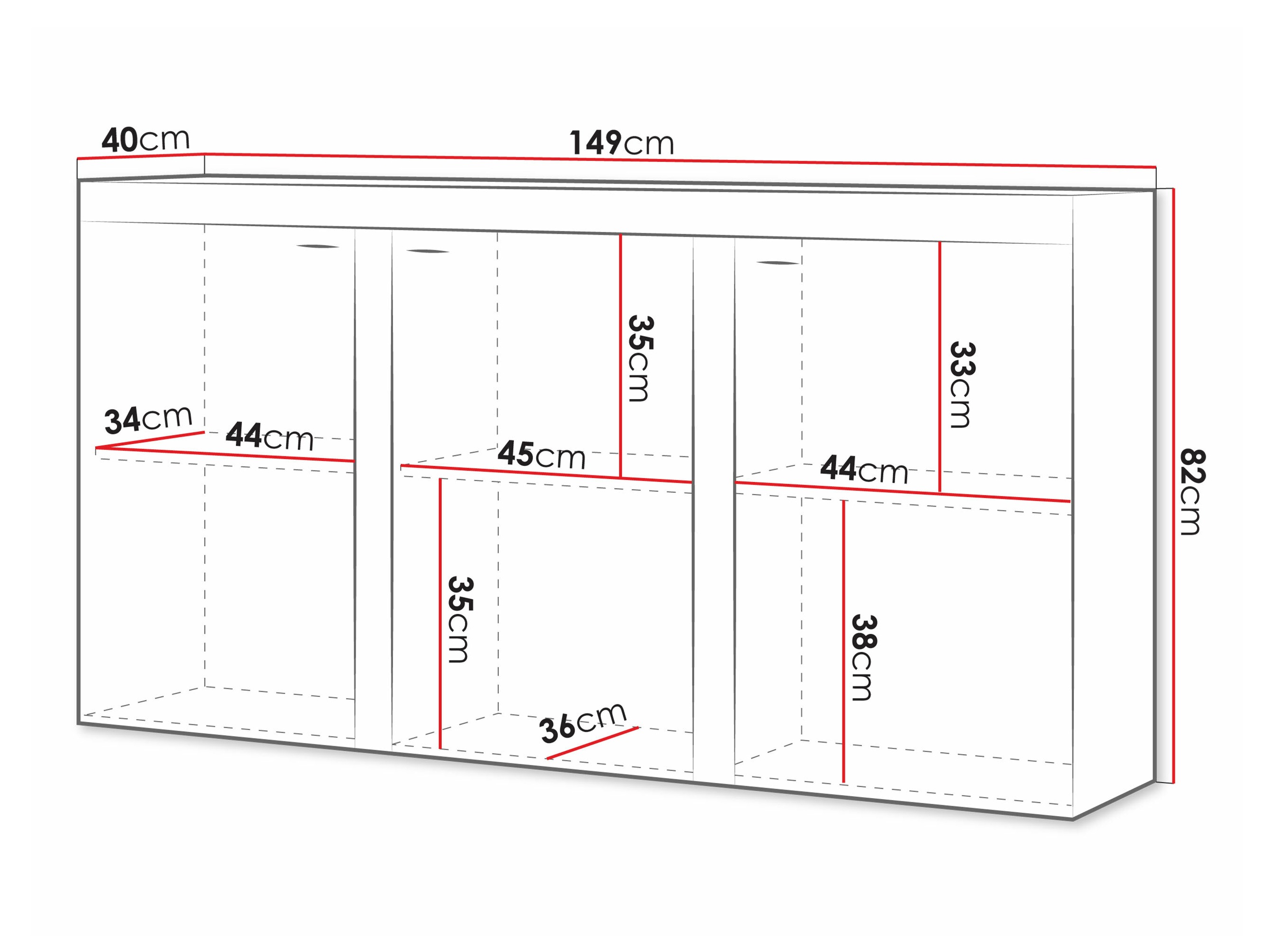 Buffet Univio I (Blanc + Béton)