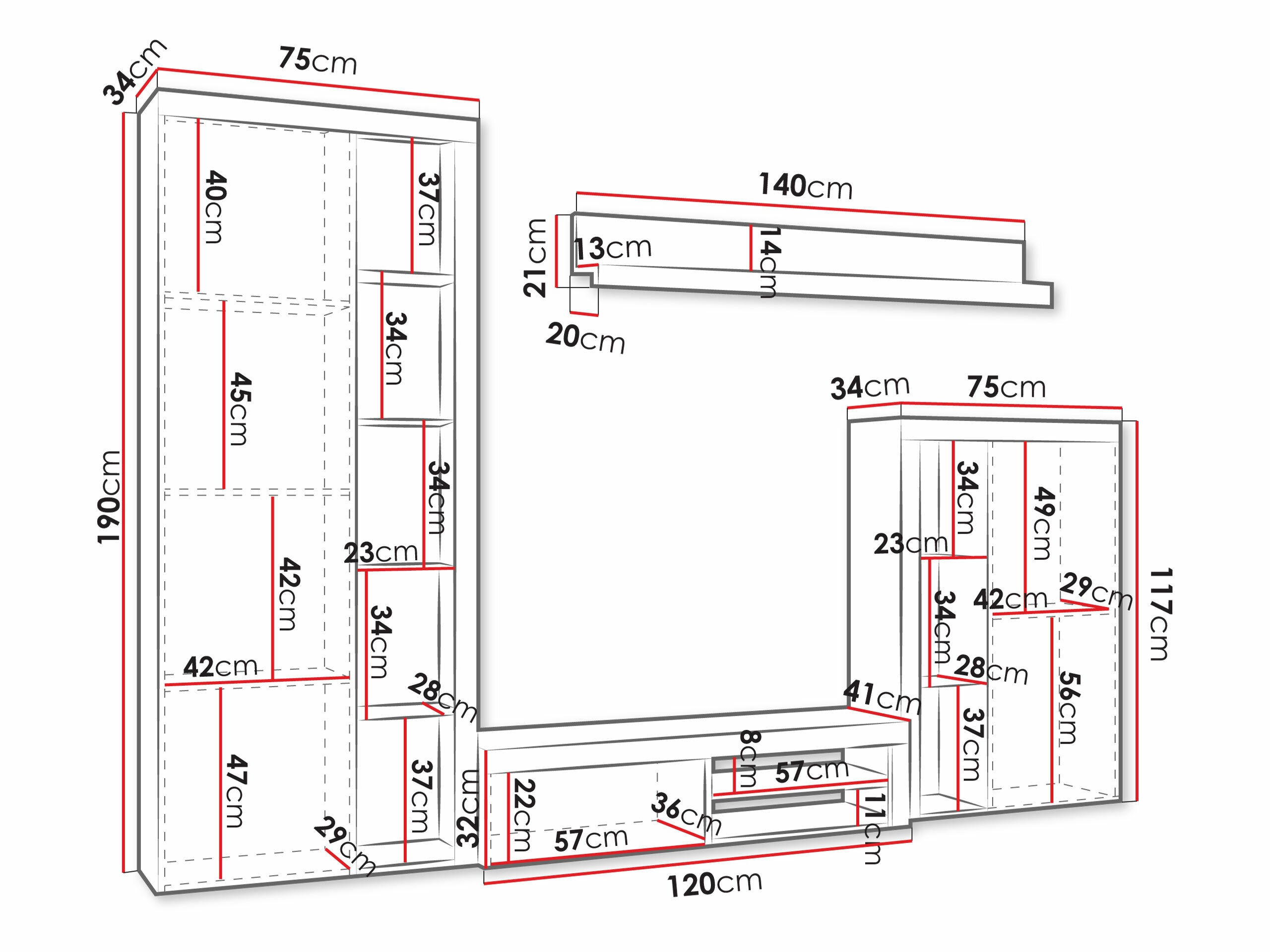 Ensemble de salon Tucson 103 (Blanc)