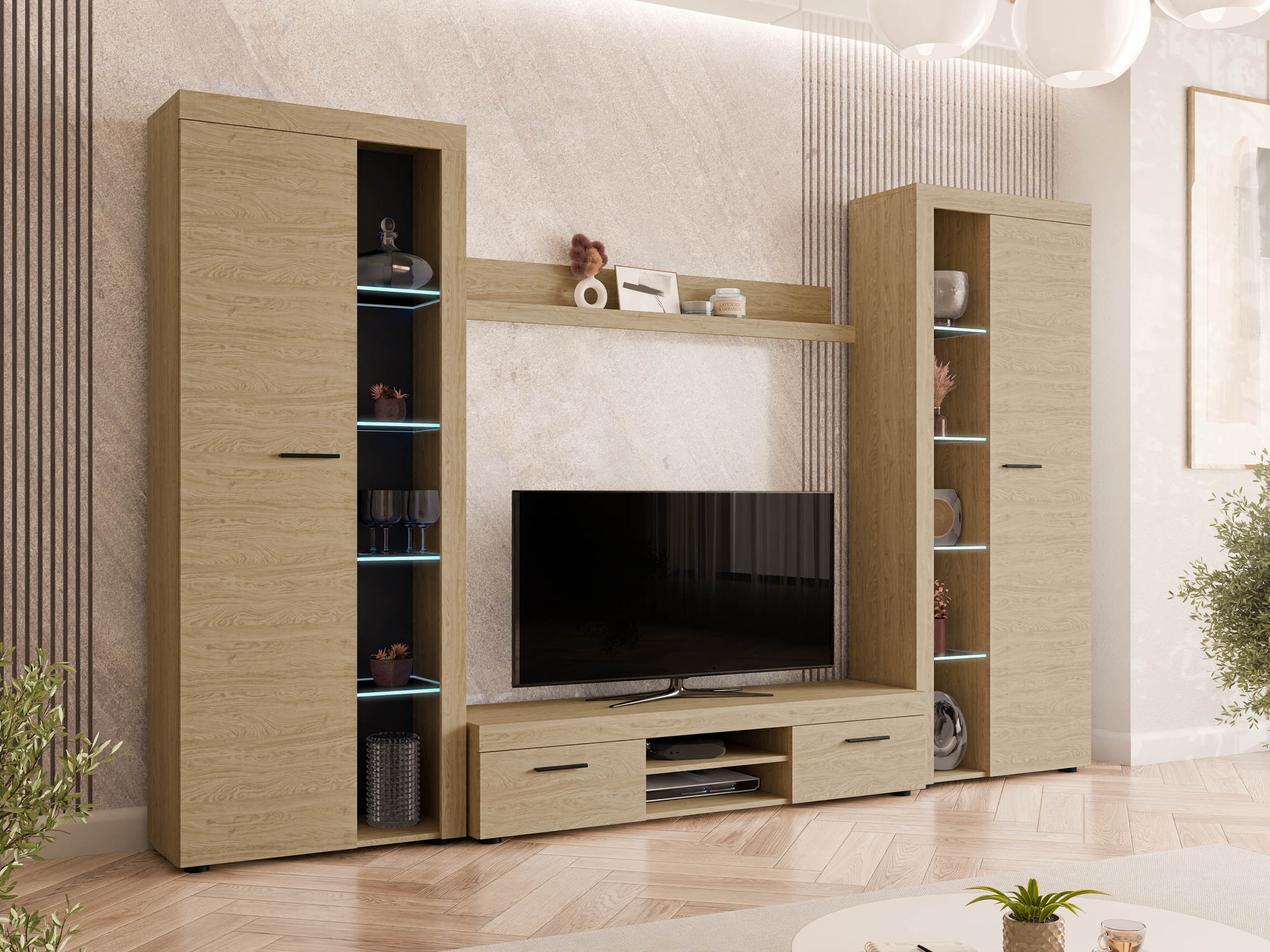 Ensemble de salon Univio II (Chêne)