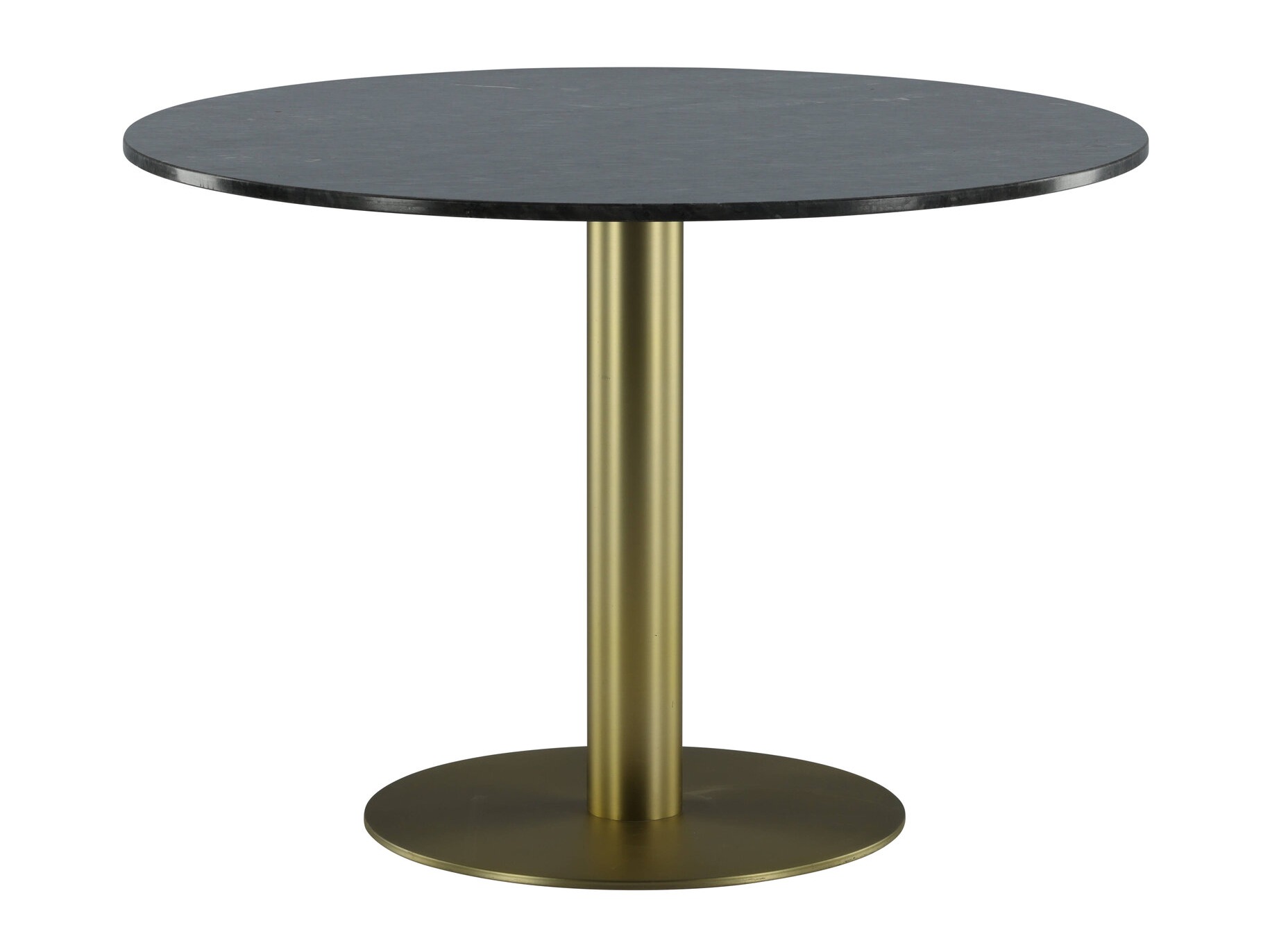 Table Dallas 175 (Marbre noir + Laiton)