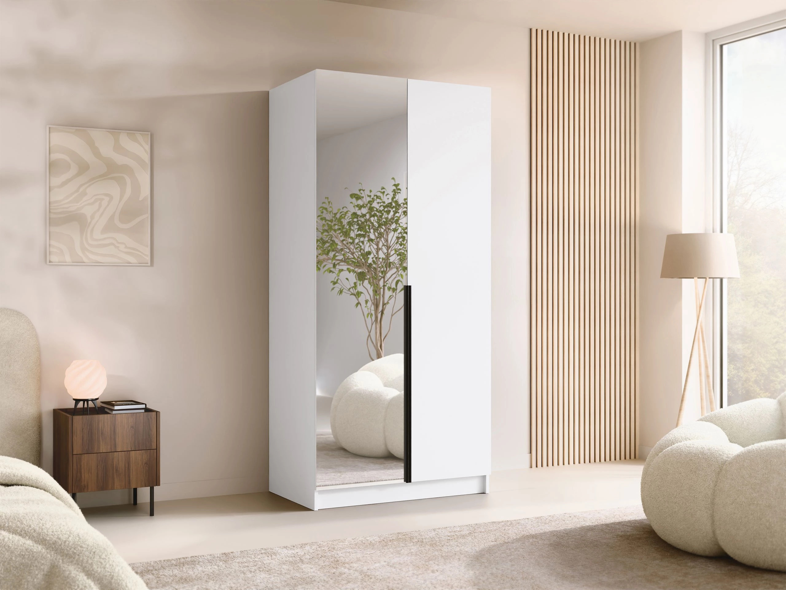 Armoire Closico 194 (Blanc + Noir)