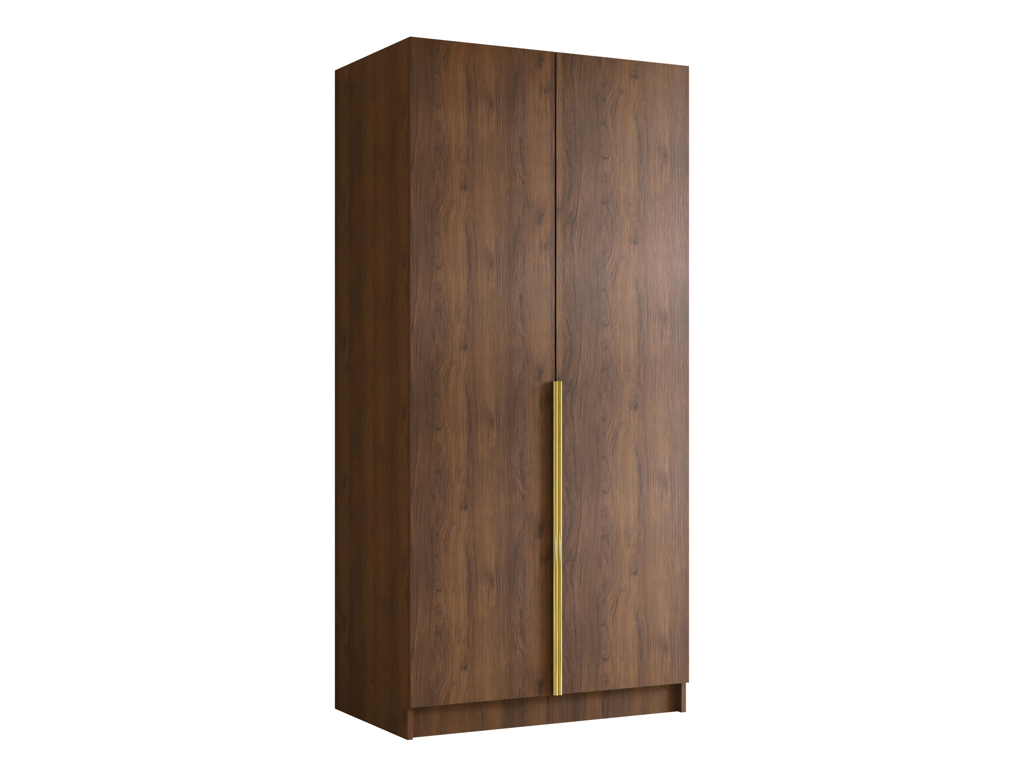 Armoire Closico 195 (Noyer + Doré)