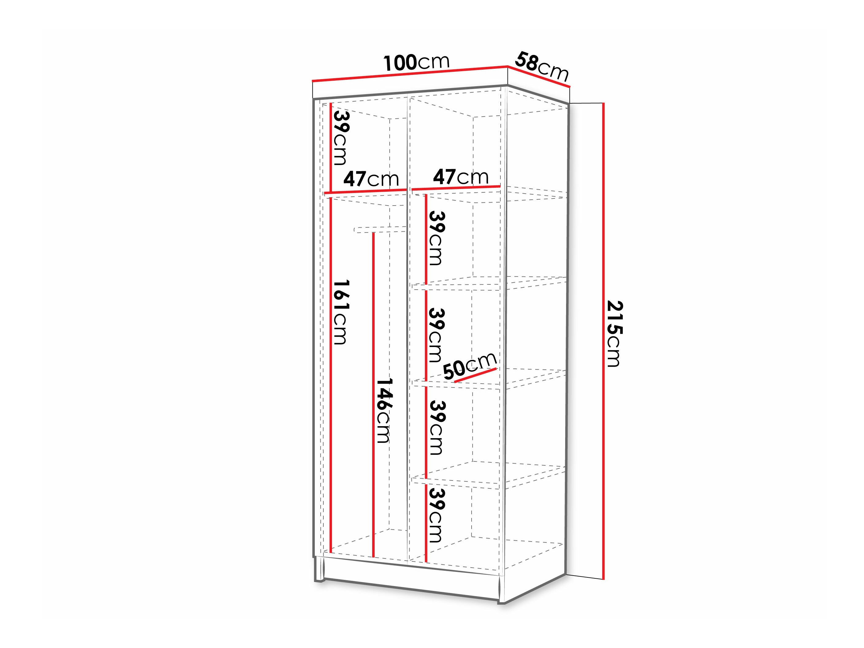 Armoire Closico Staton I (Blanc)