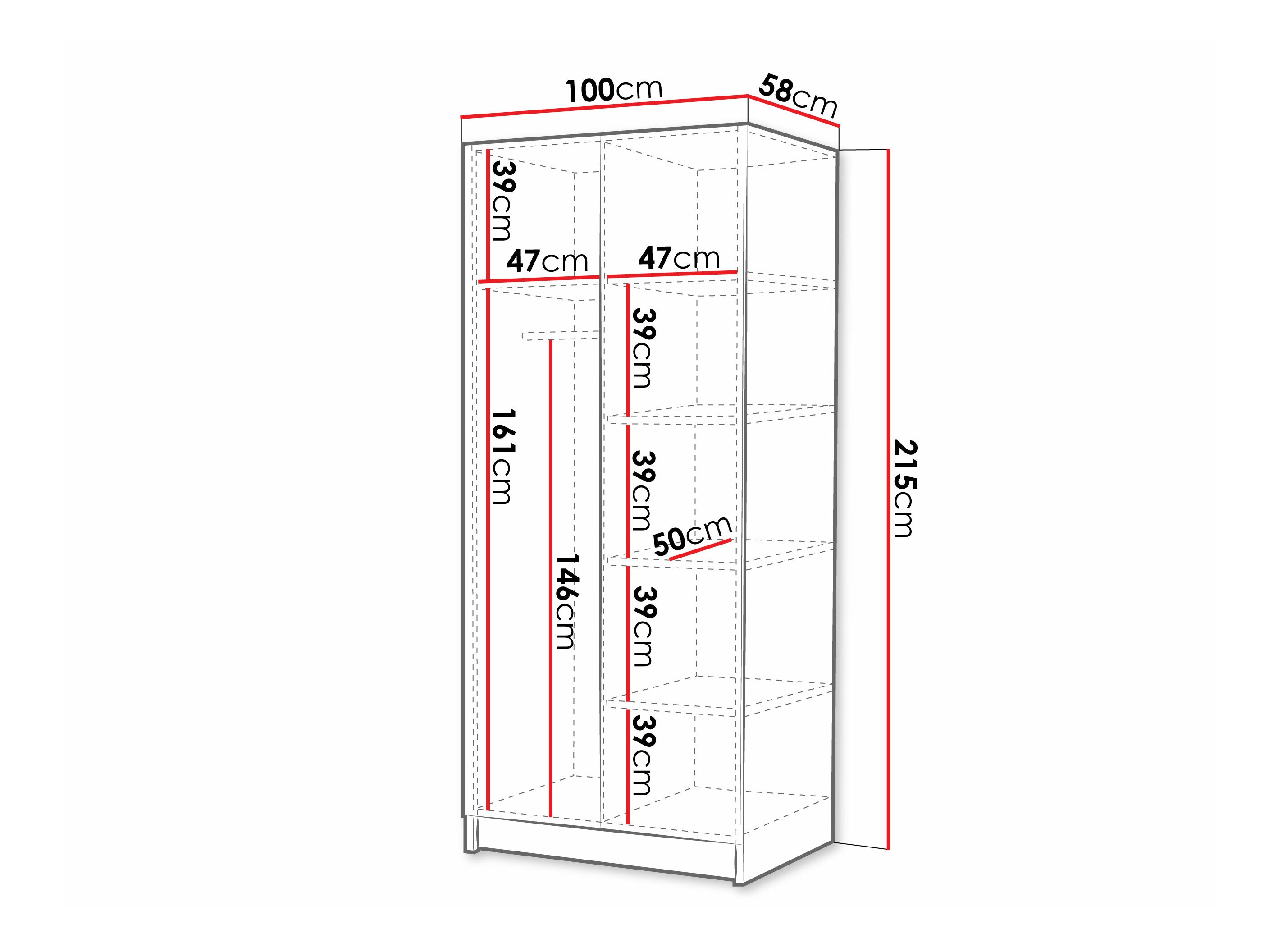 Armoire Closico Staton I (Noir)