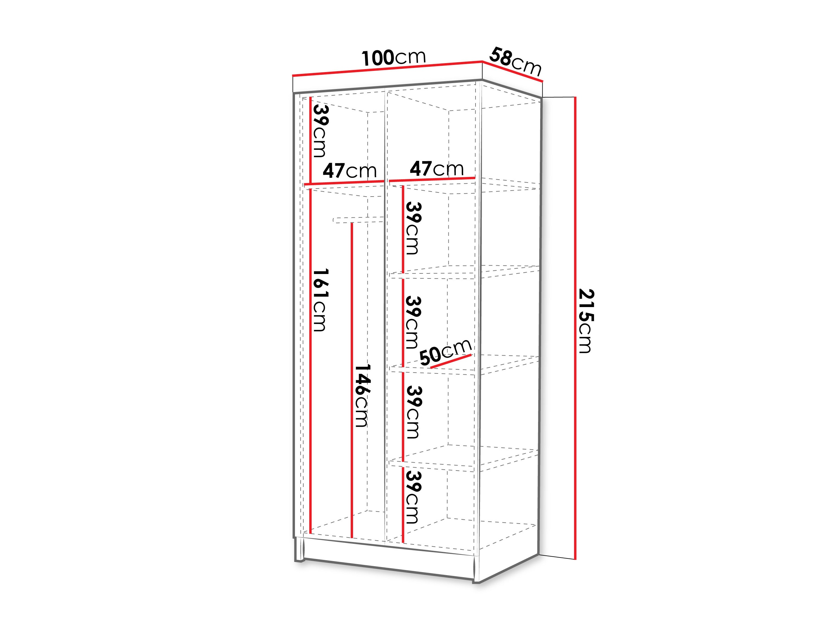 Armoire Closico Staton I (Noyer)