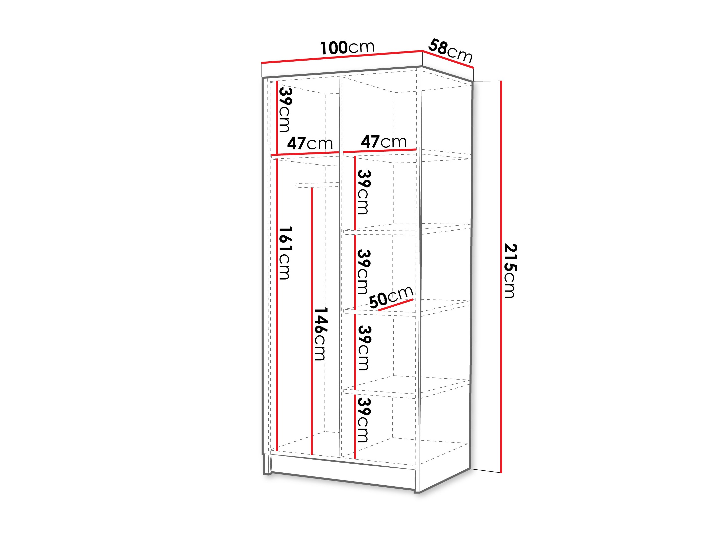 Armoire Closico Staton I (Noyer)