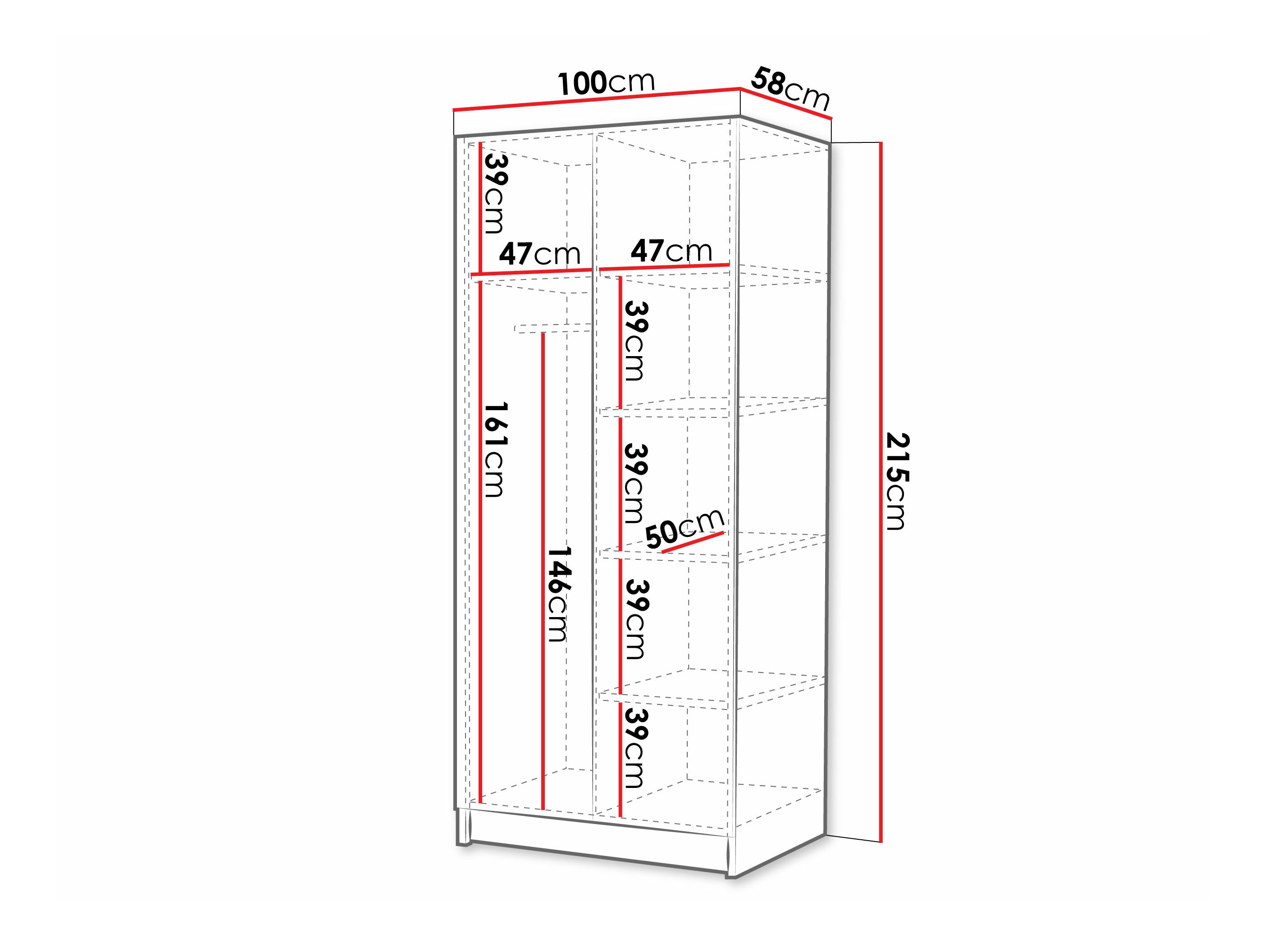 Armoire Closico Staton II (Cachemire)