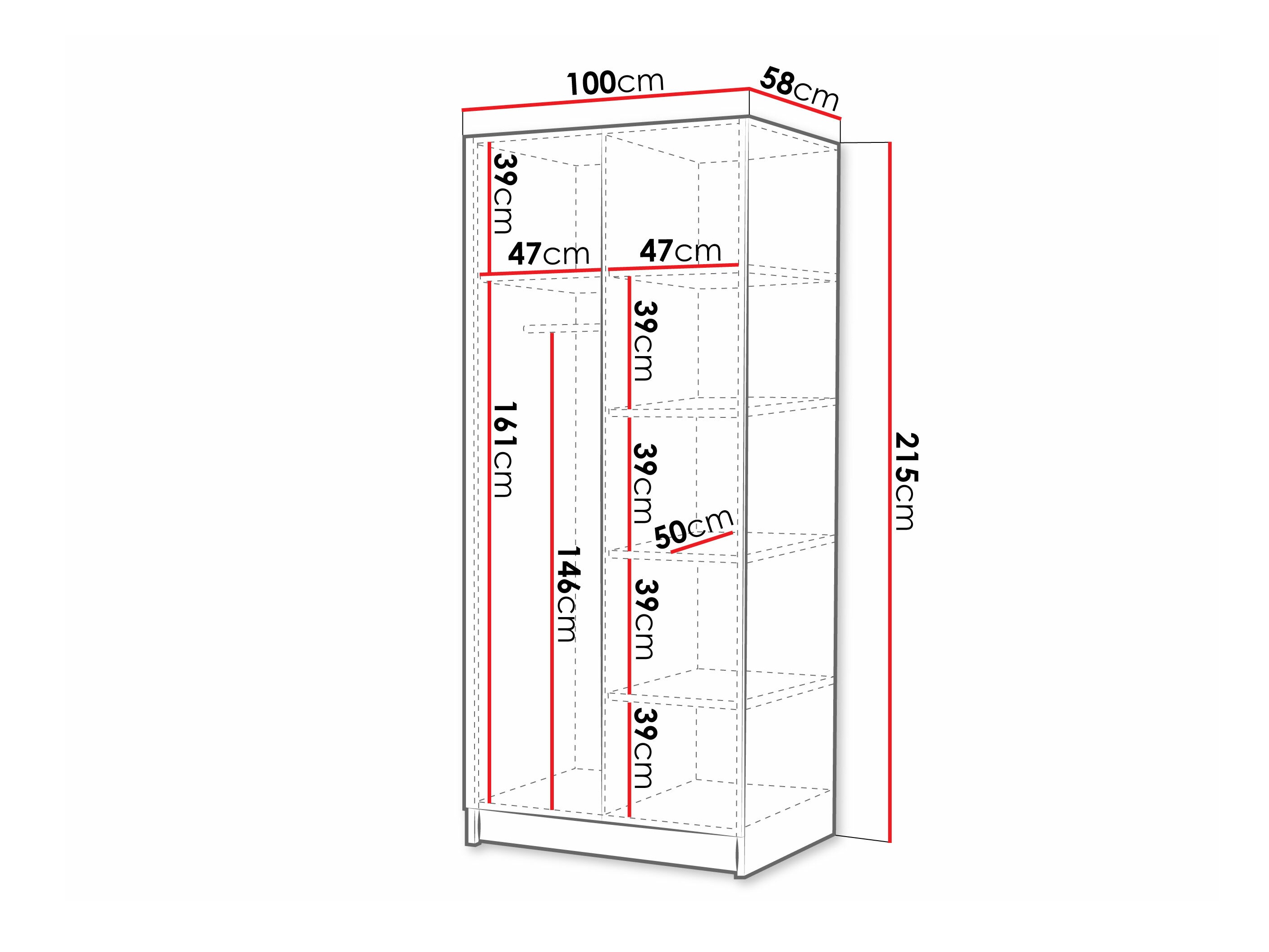 Armoire Closico Staton II (Cachemire)