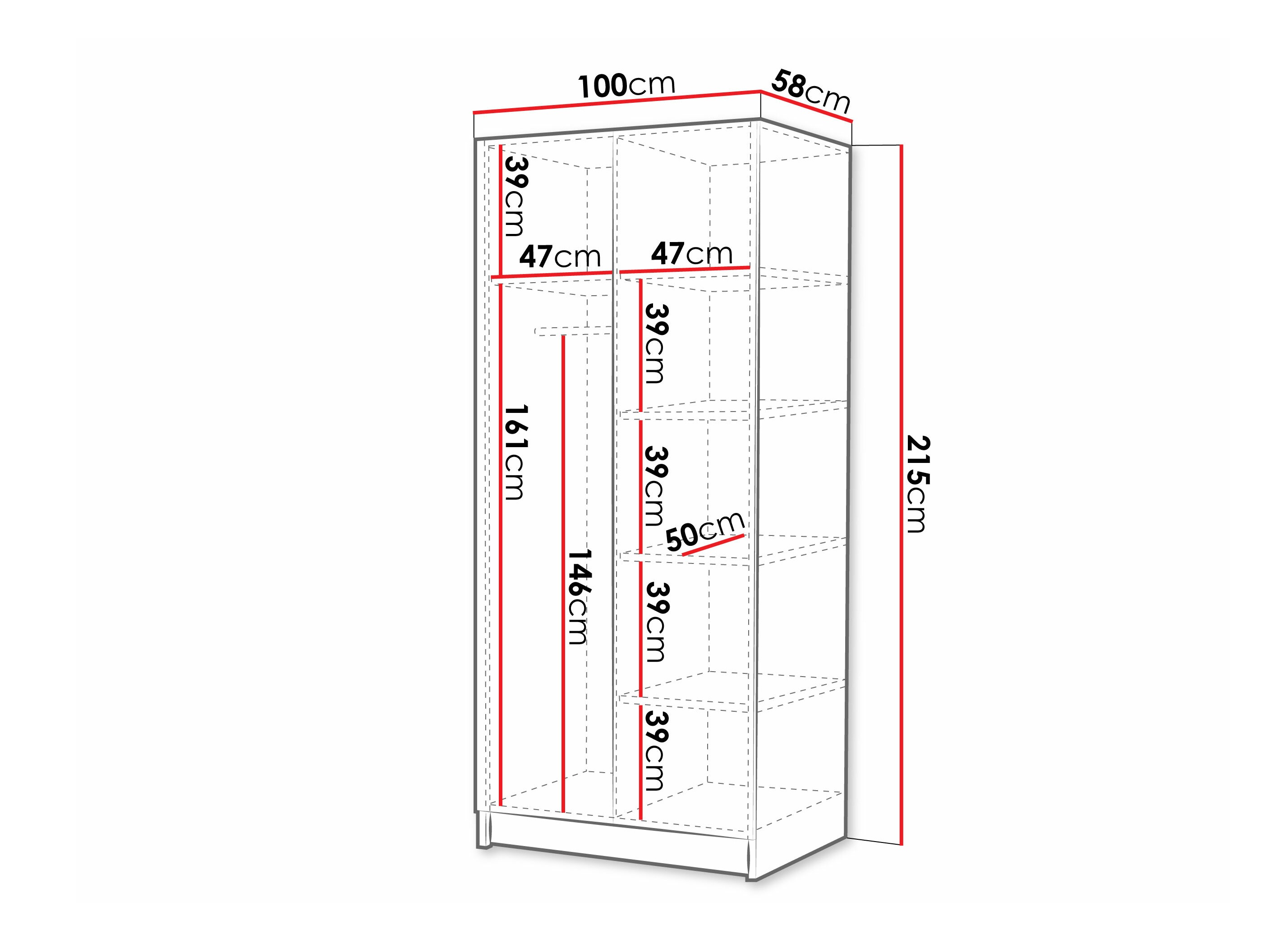Armoire Closico Staton II (Noir)