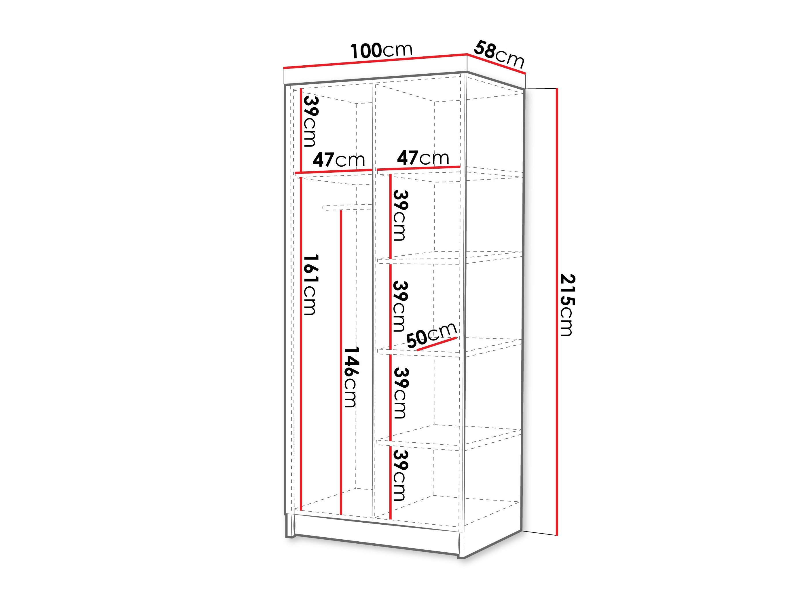 Armoire Closico Staton II (Noyer)