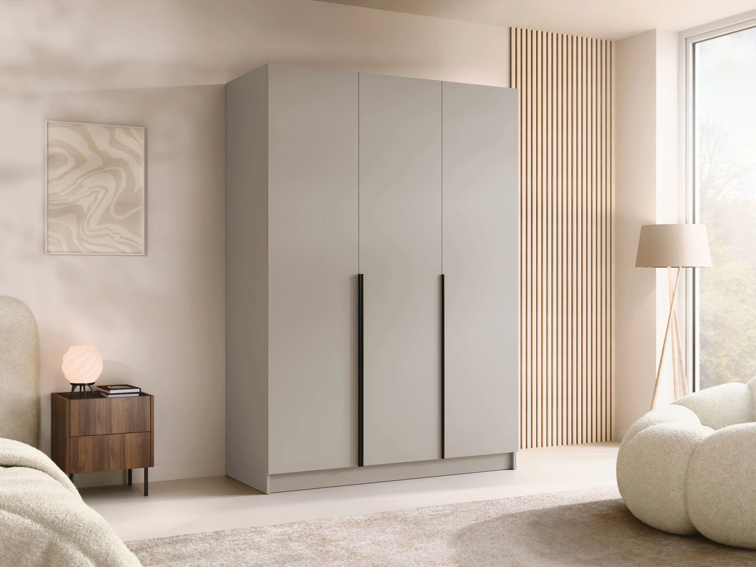 Armoire Closico 198 (Cachemire + Noir)