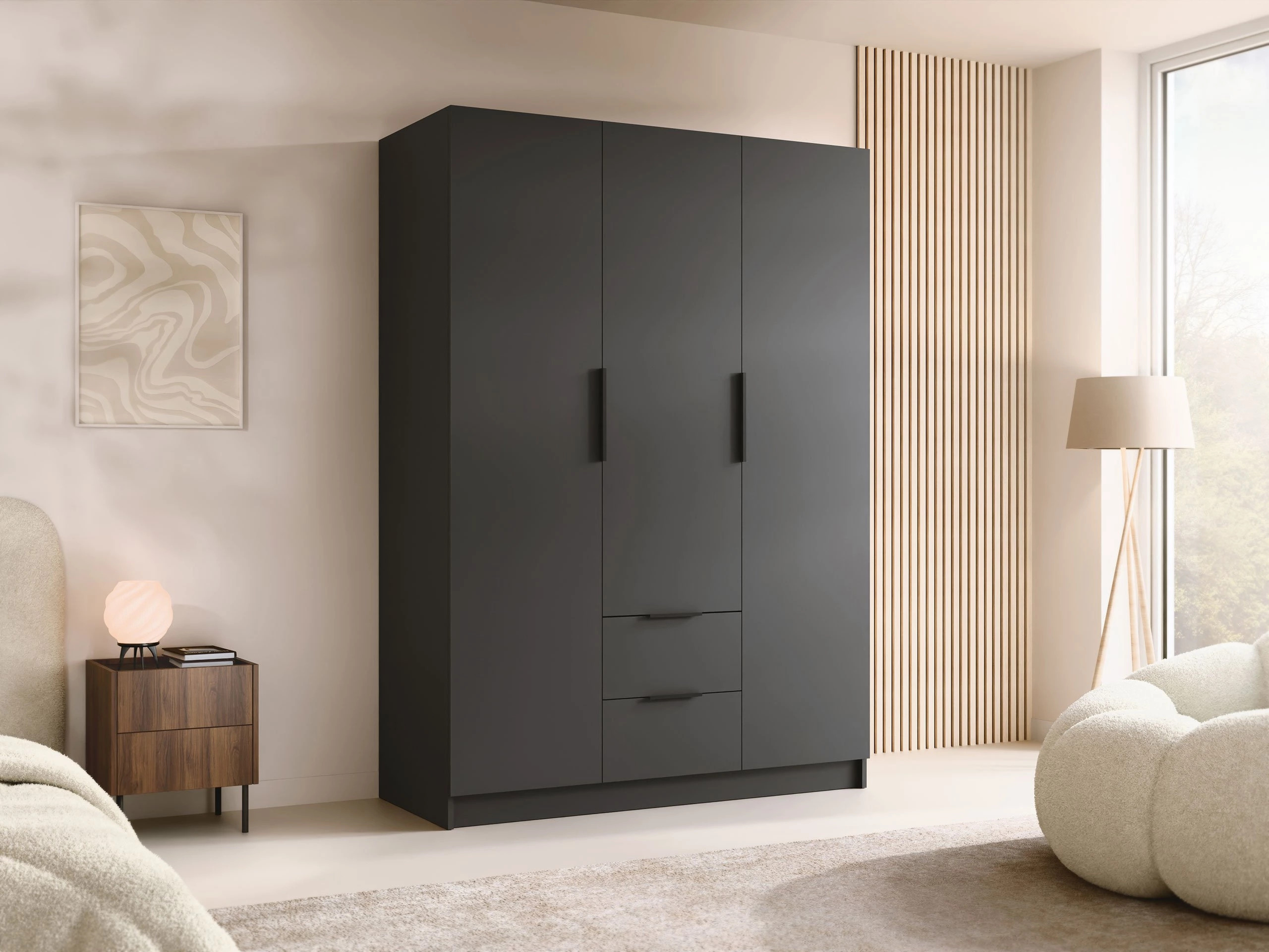 Armoire Closico Calvron I (Noir)