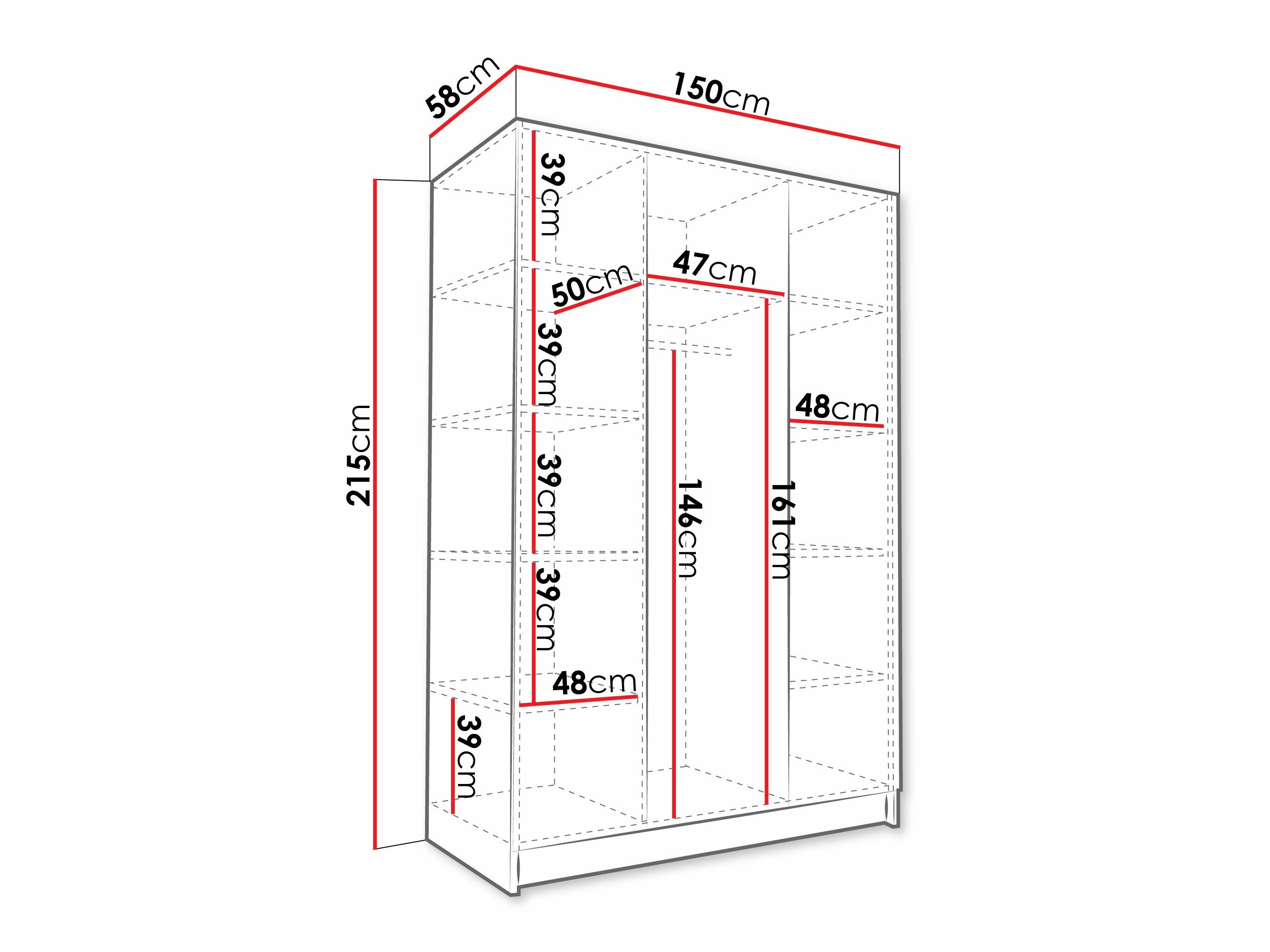 Armoire Closico Decoron I (Noir)