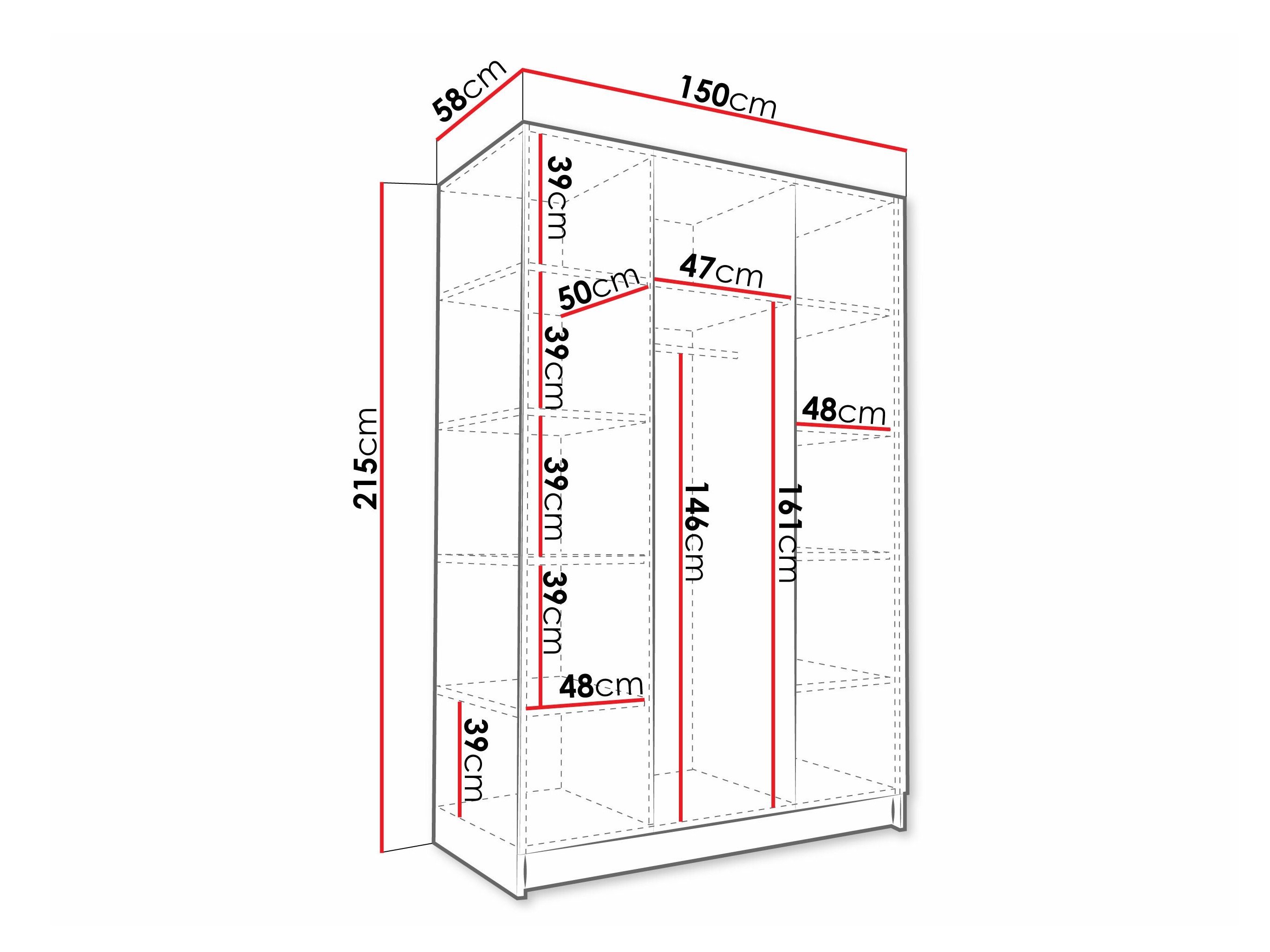 Armoire Closico Decoron II (Noir)