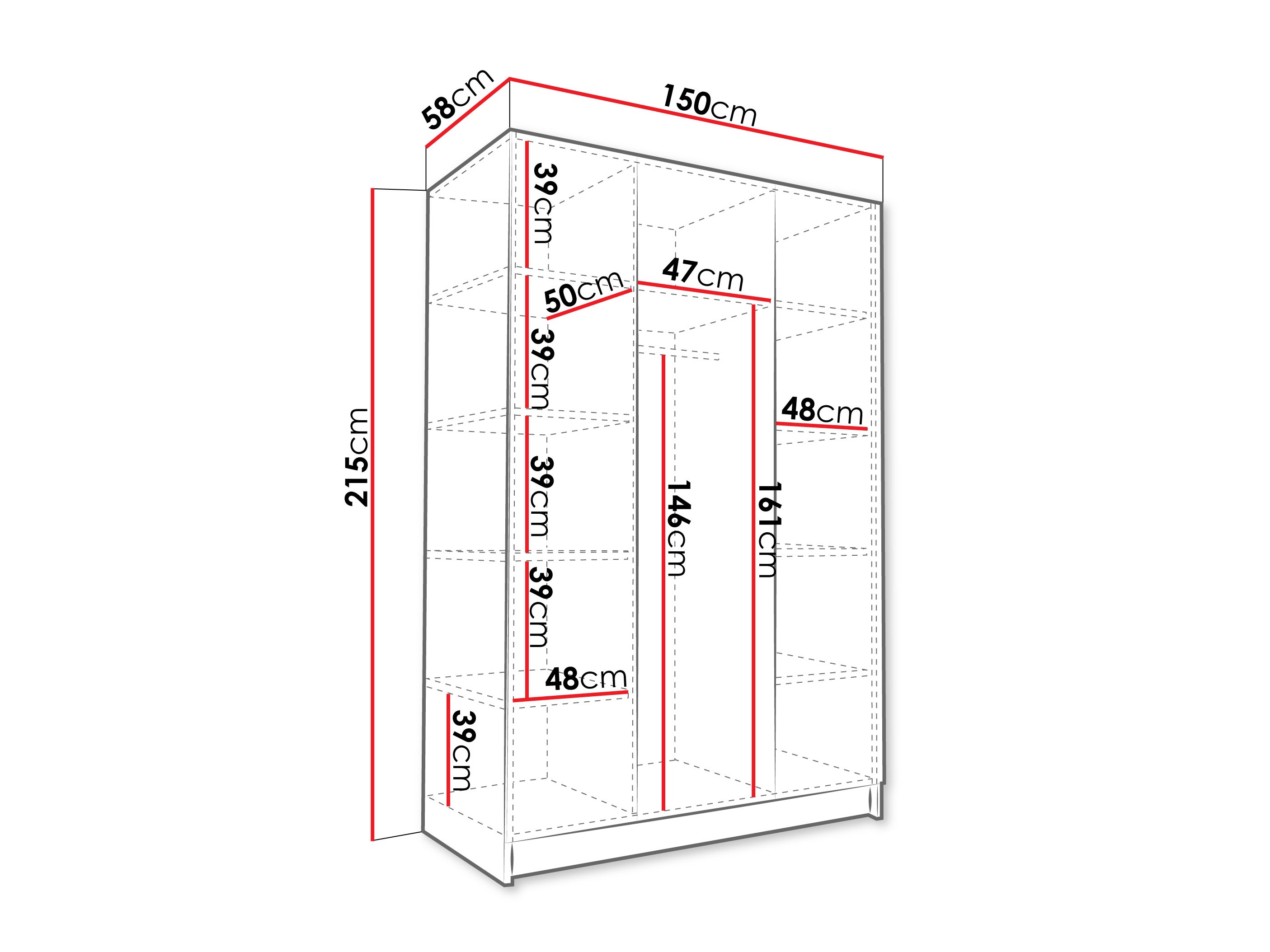 Armoire Closico Decoron II (Noyer)