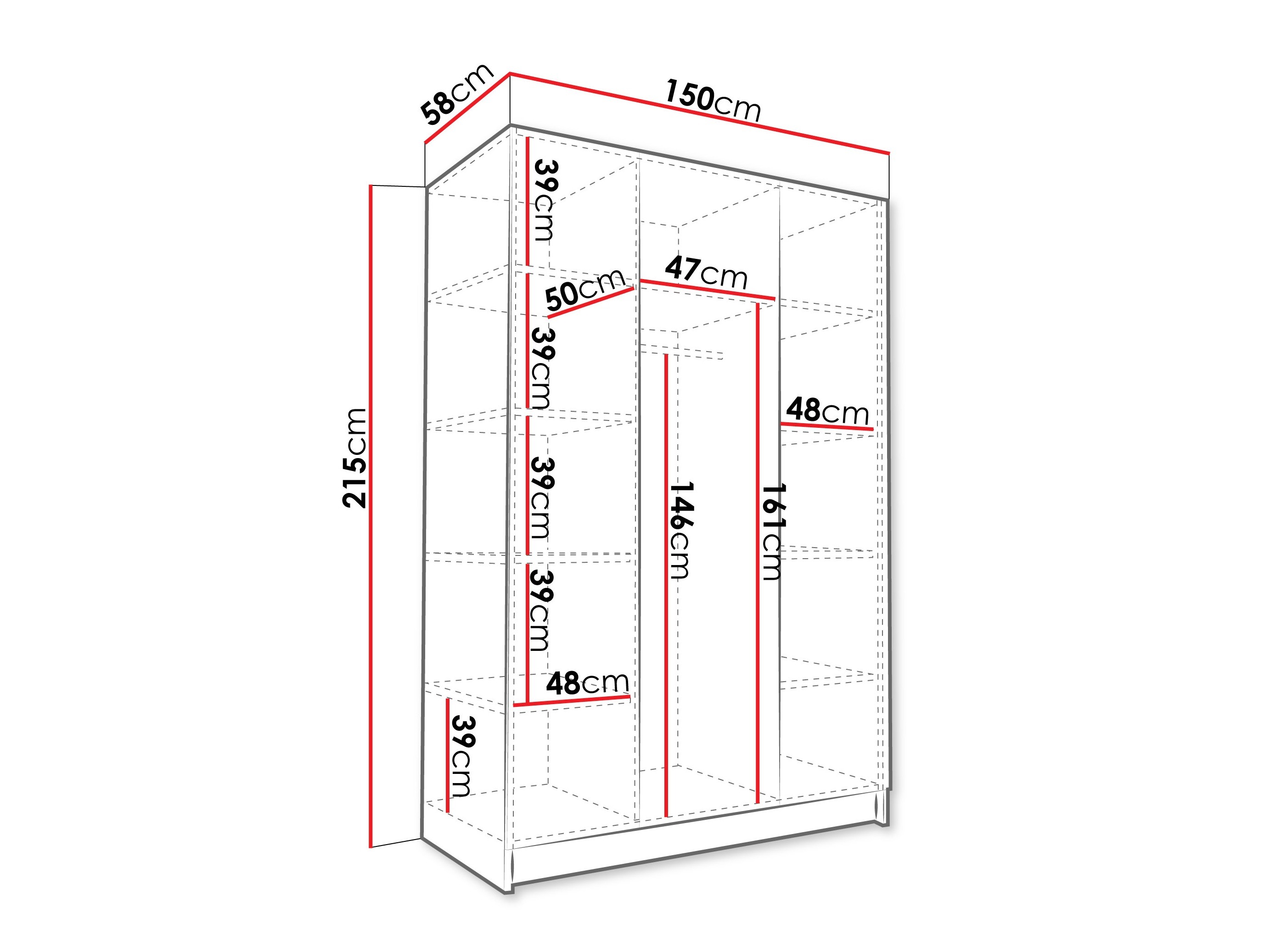 Armoire Closico Decoron II (Noyer)