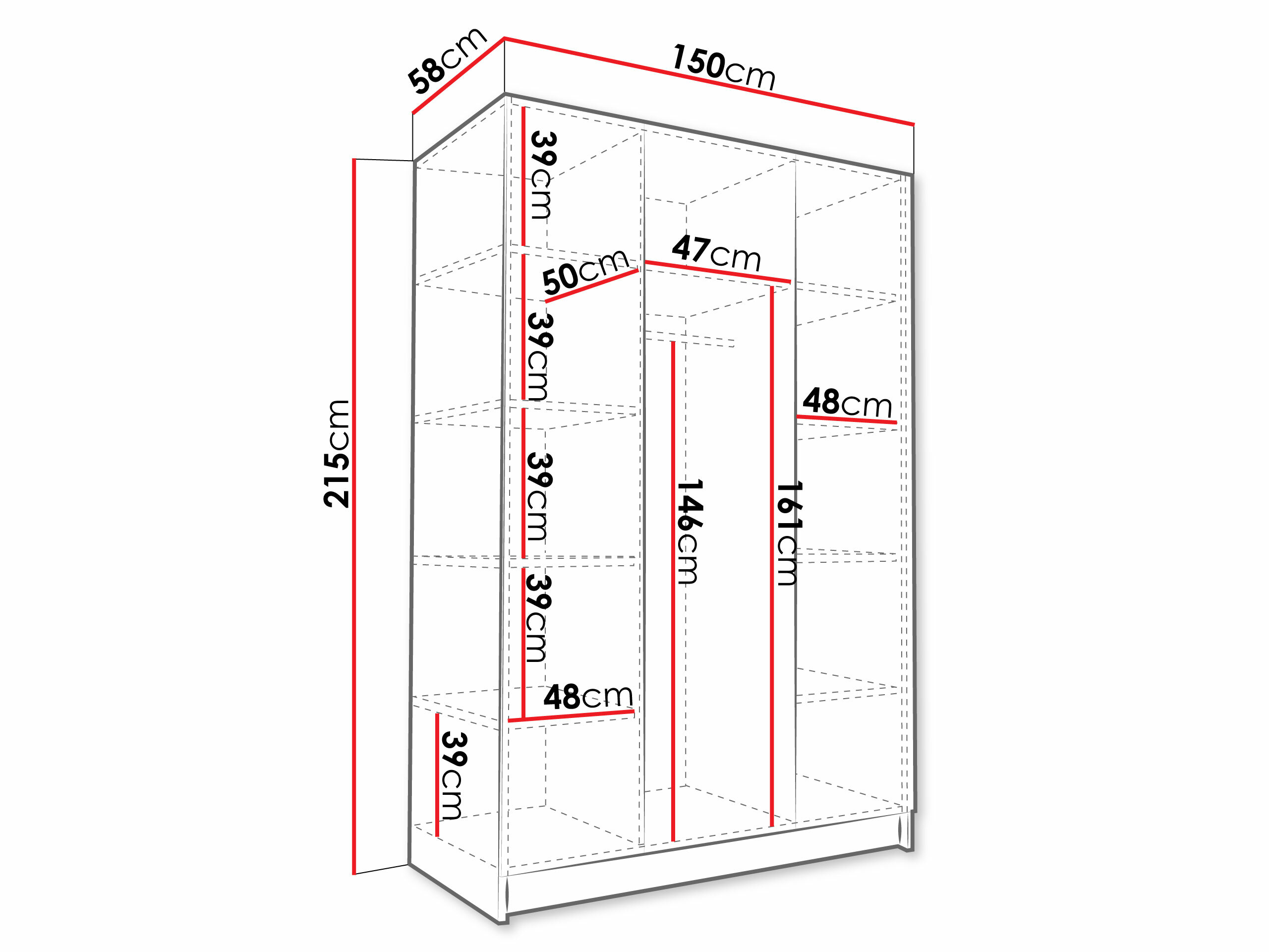 Armoire Closico Decoron III (Chêne Cremona)