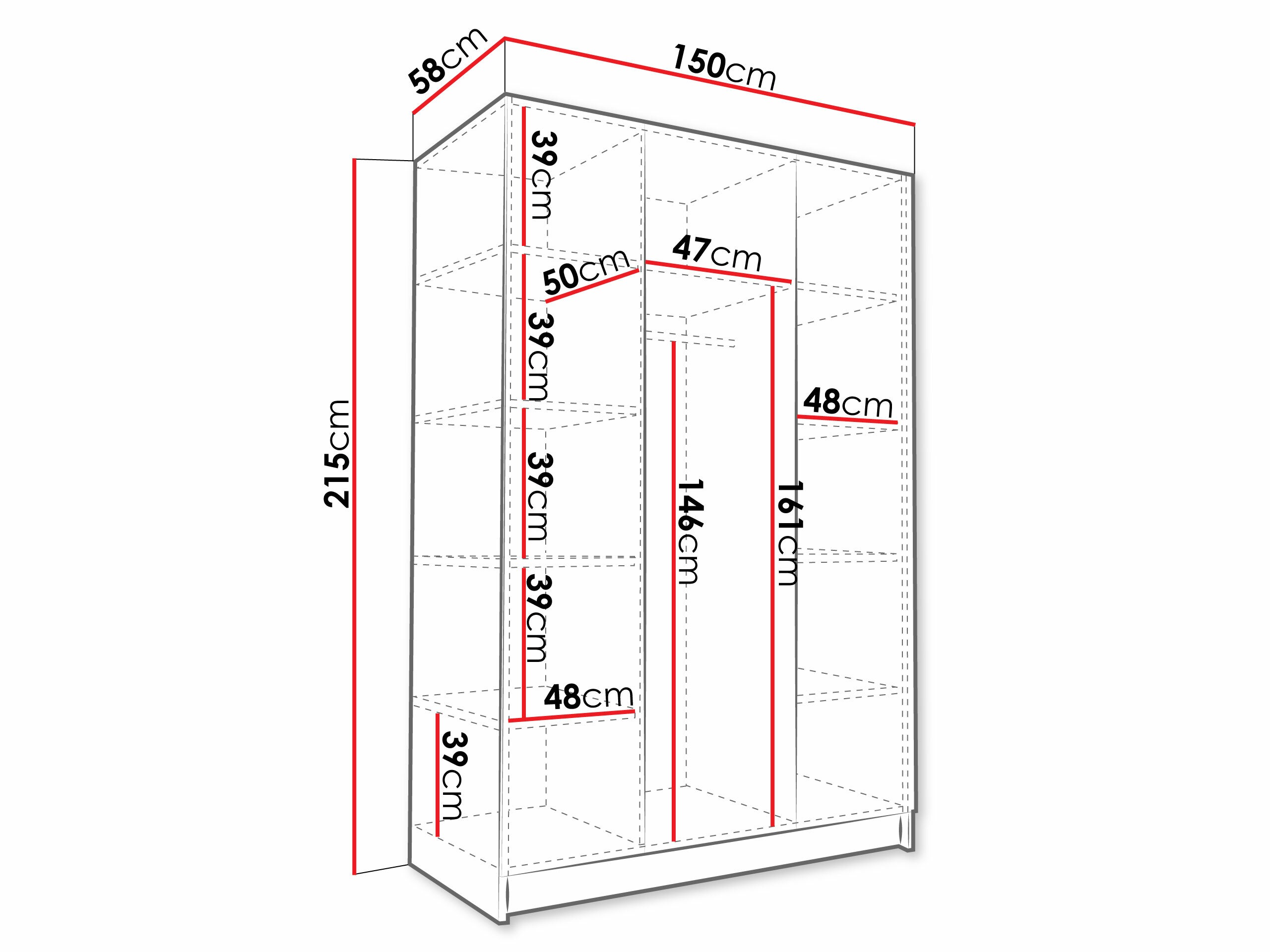 Armoire Closico Decoron III (Noir)