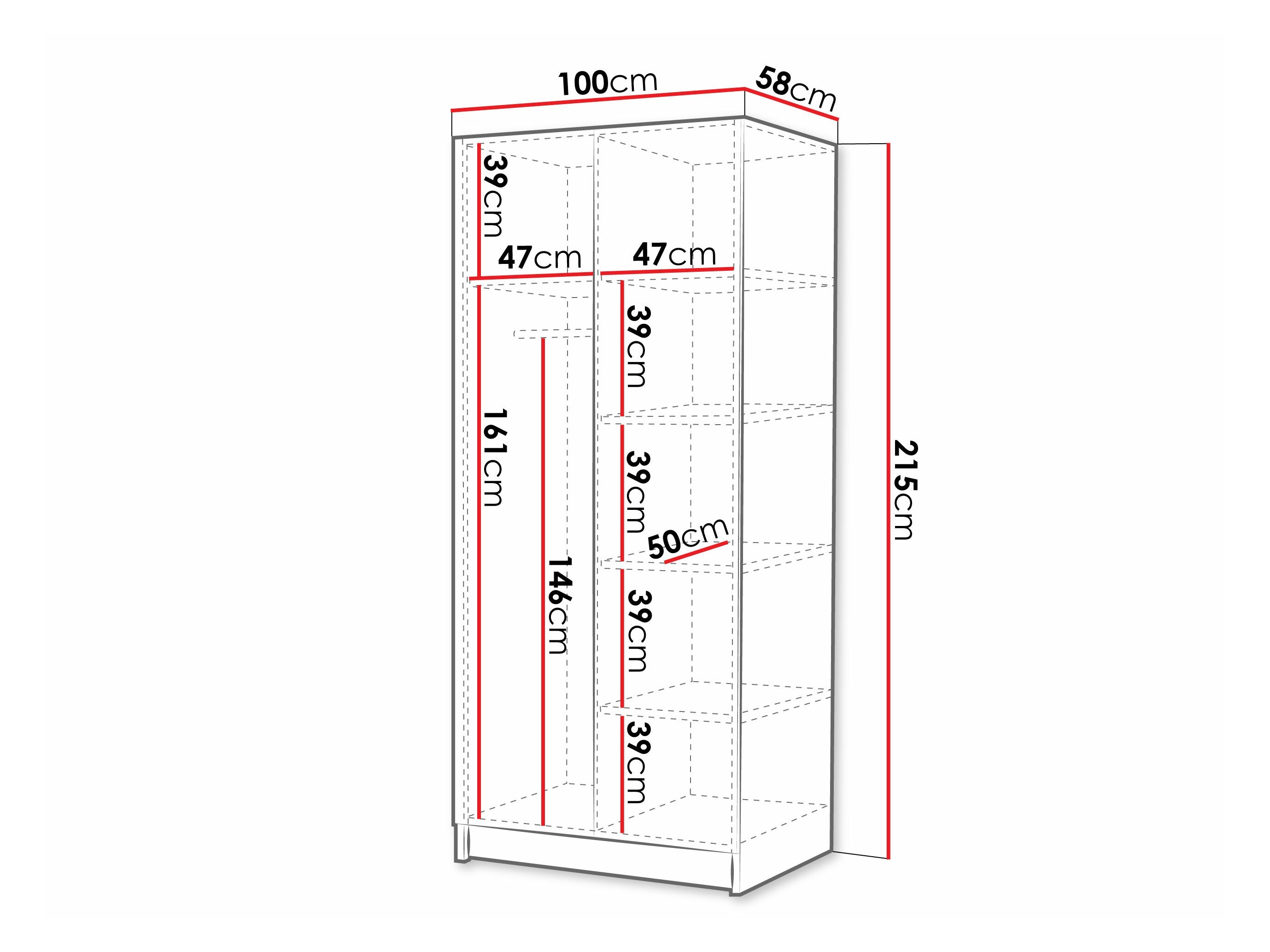 Armoire Closico Staton III (Cachemire)