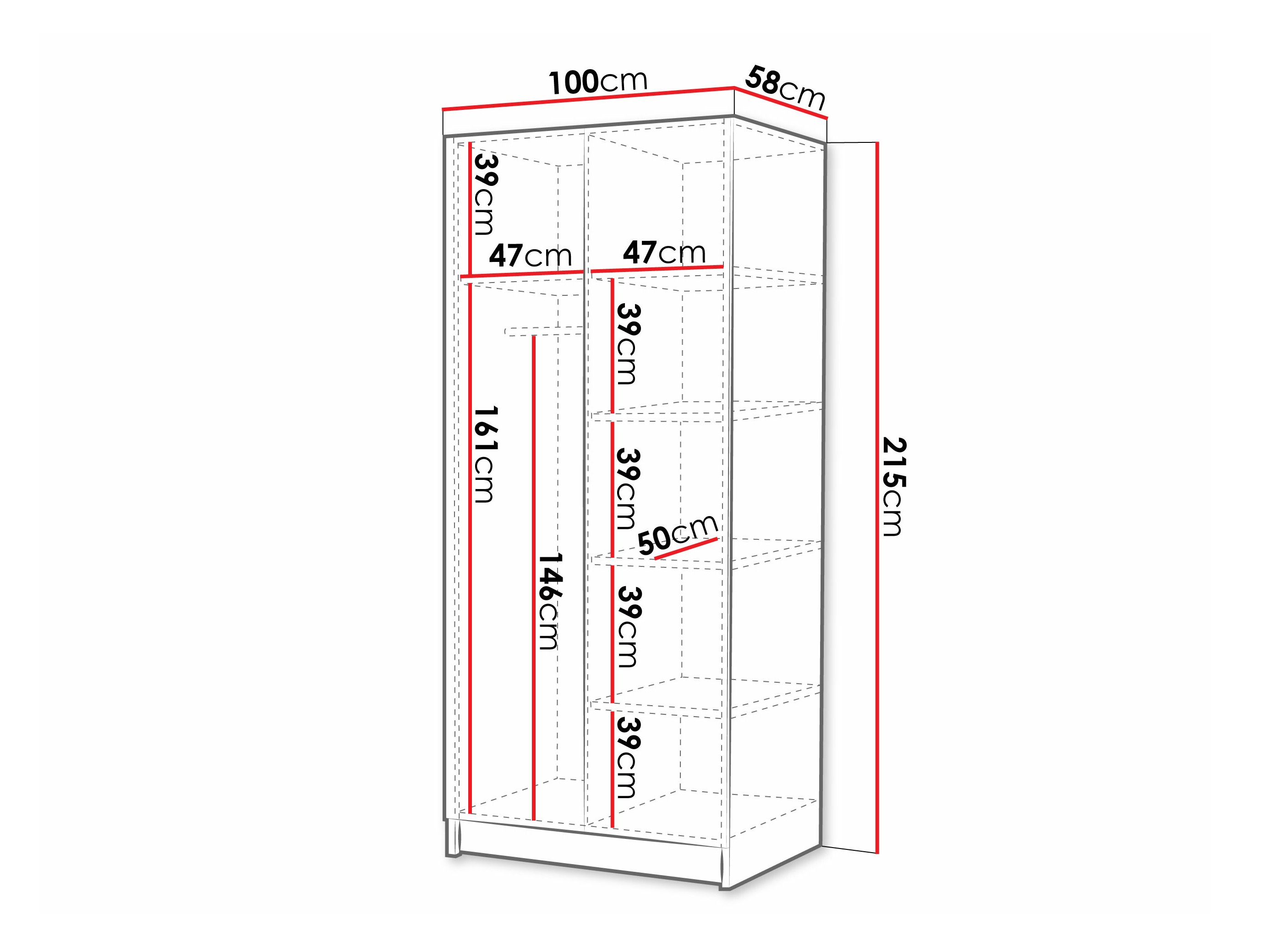 Armoire Closico Staton III (Noir)