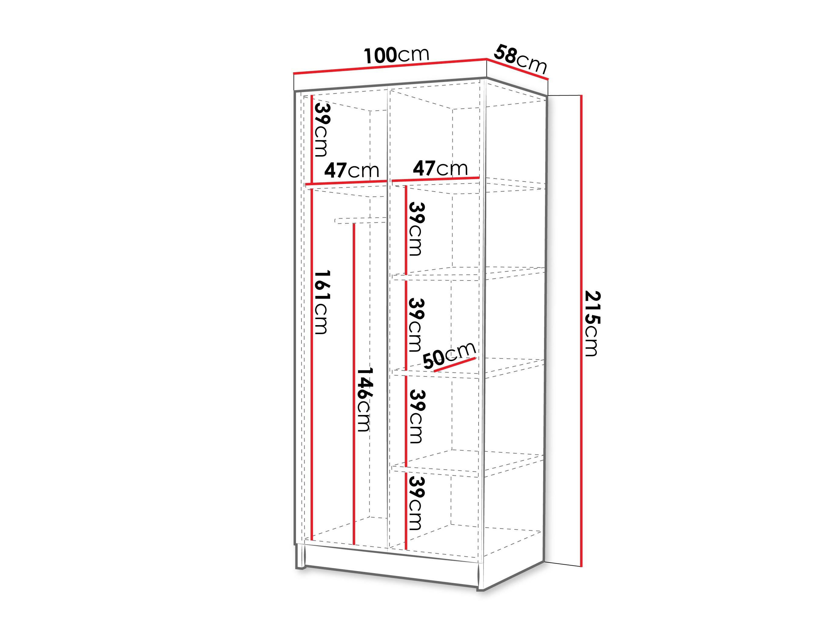 Armoire Closico Staton III (Noyer)