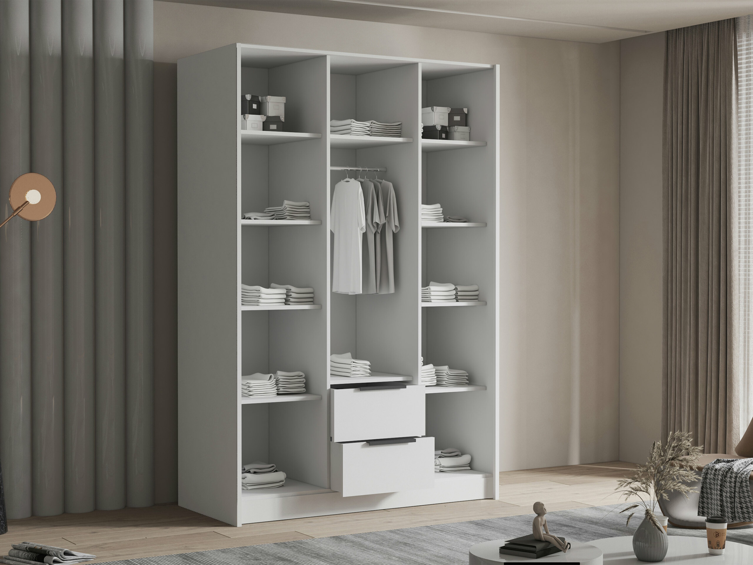 Armoire Closico Calvron II (Blanc)