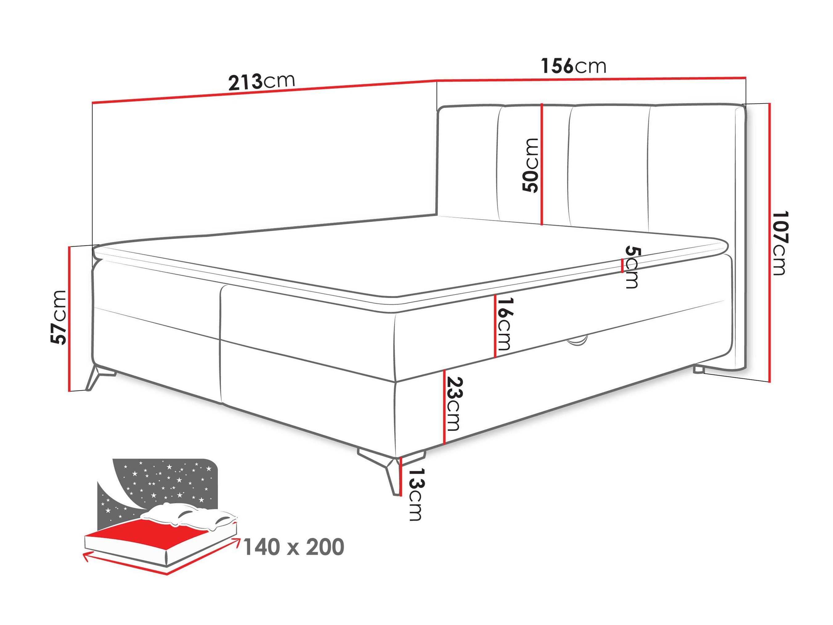 Lit boxspring Portage 110 (Vibe 06)
