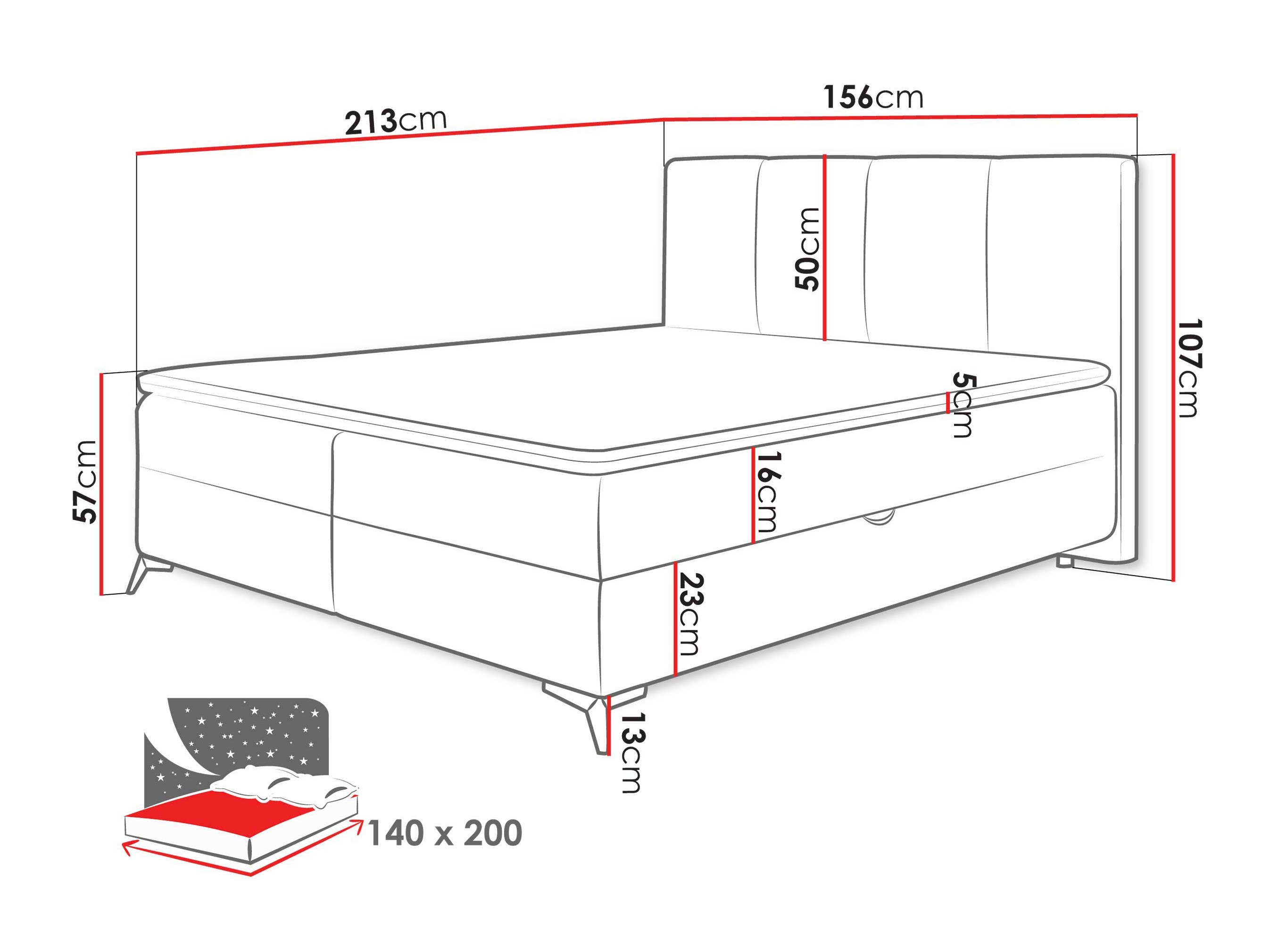 Lit boxspring Viter (Vibe 95)
