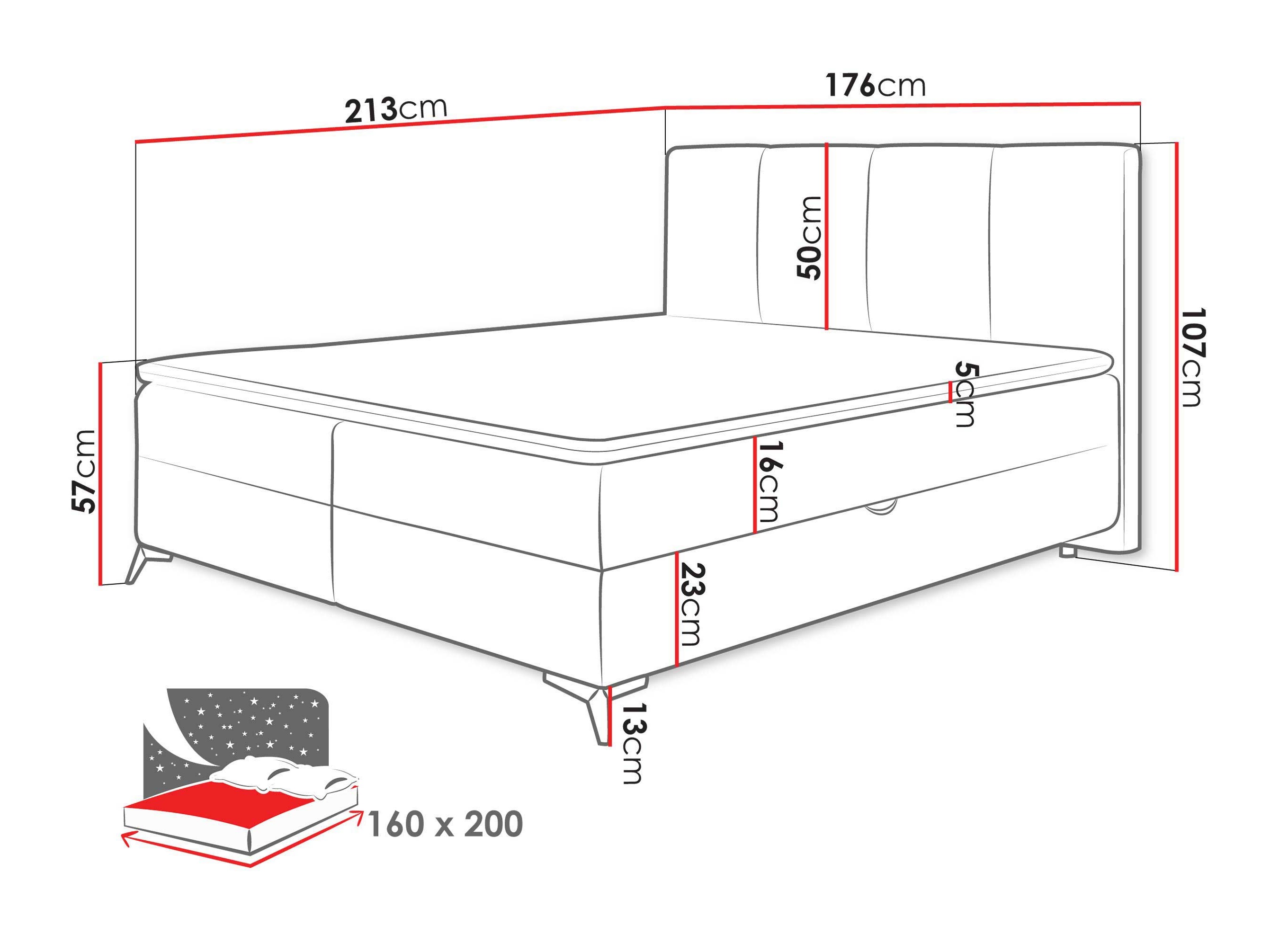 Lit boxspring Viter (Vibe 95)