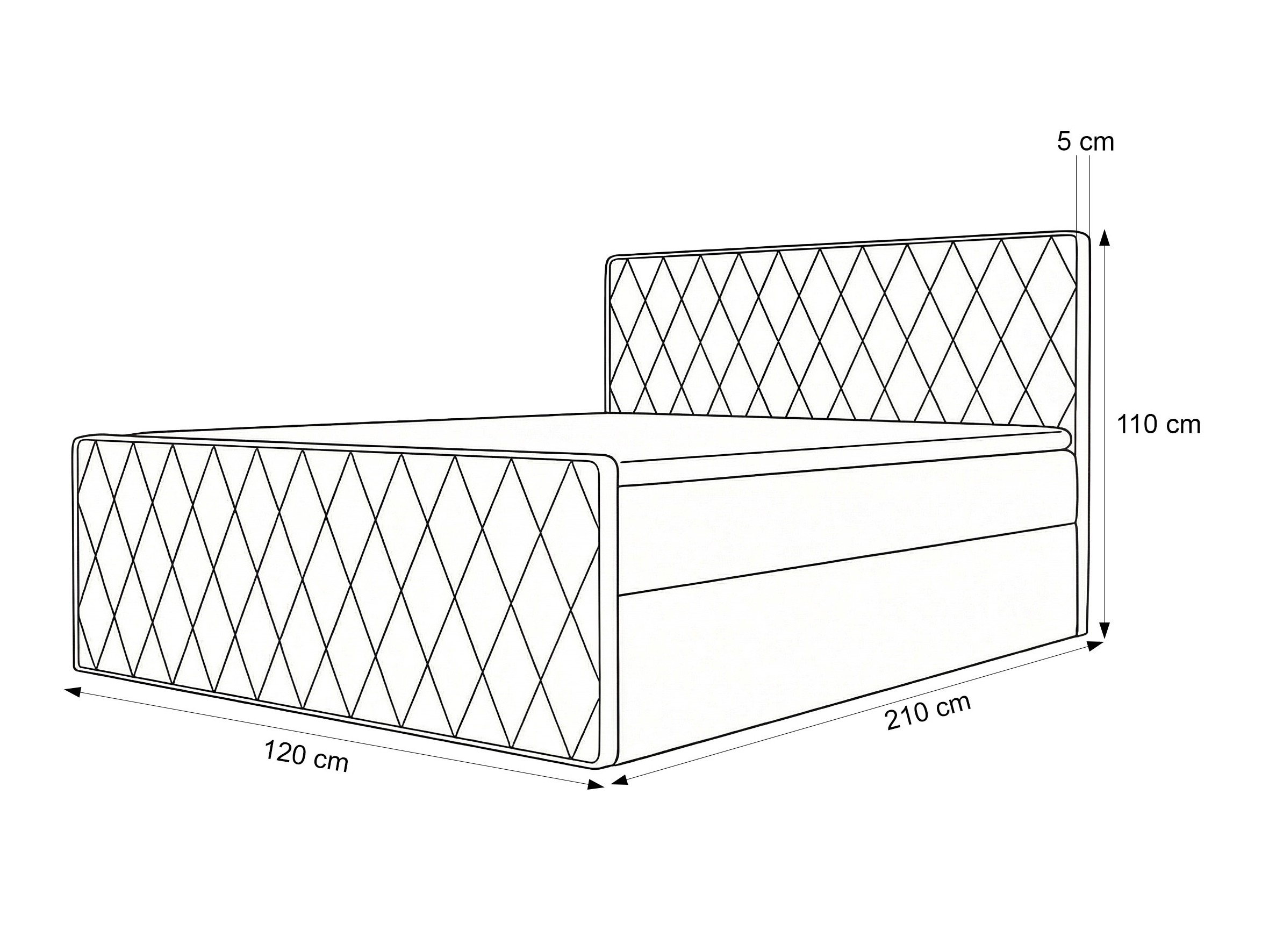 Lit boxspring Martinez 129 (Magic Velvet 2210)