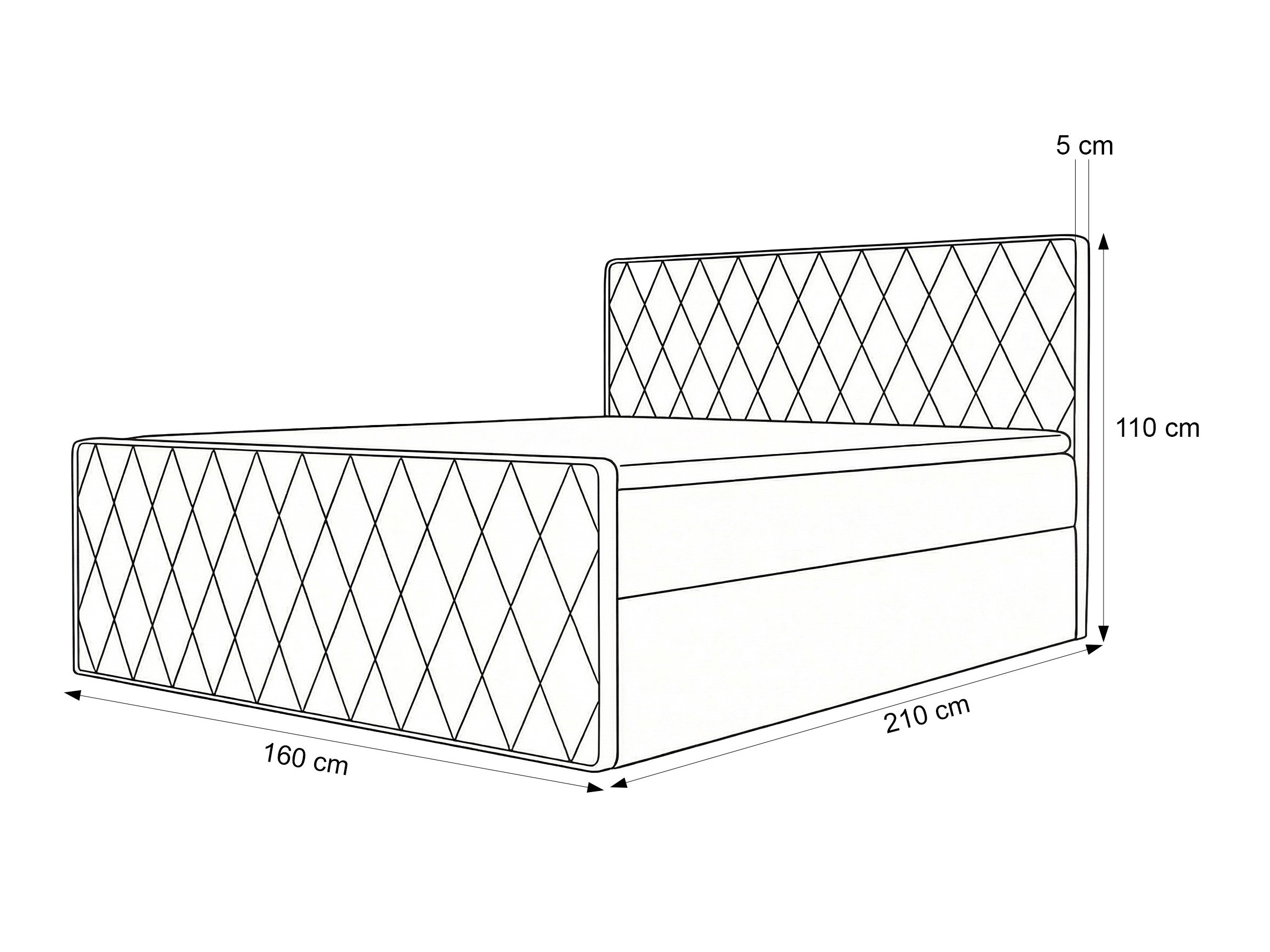 Lit boxspring Martinez 129 (Magic Velvet 2216)
