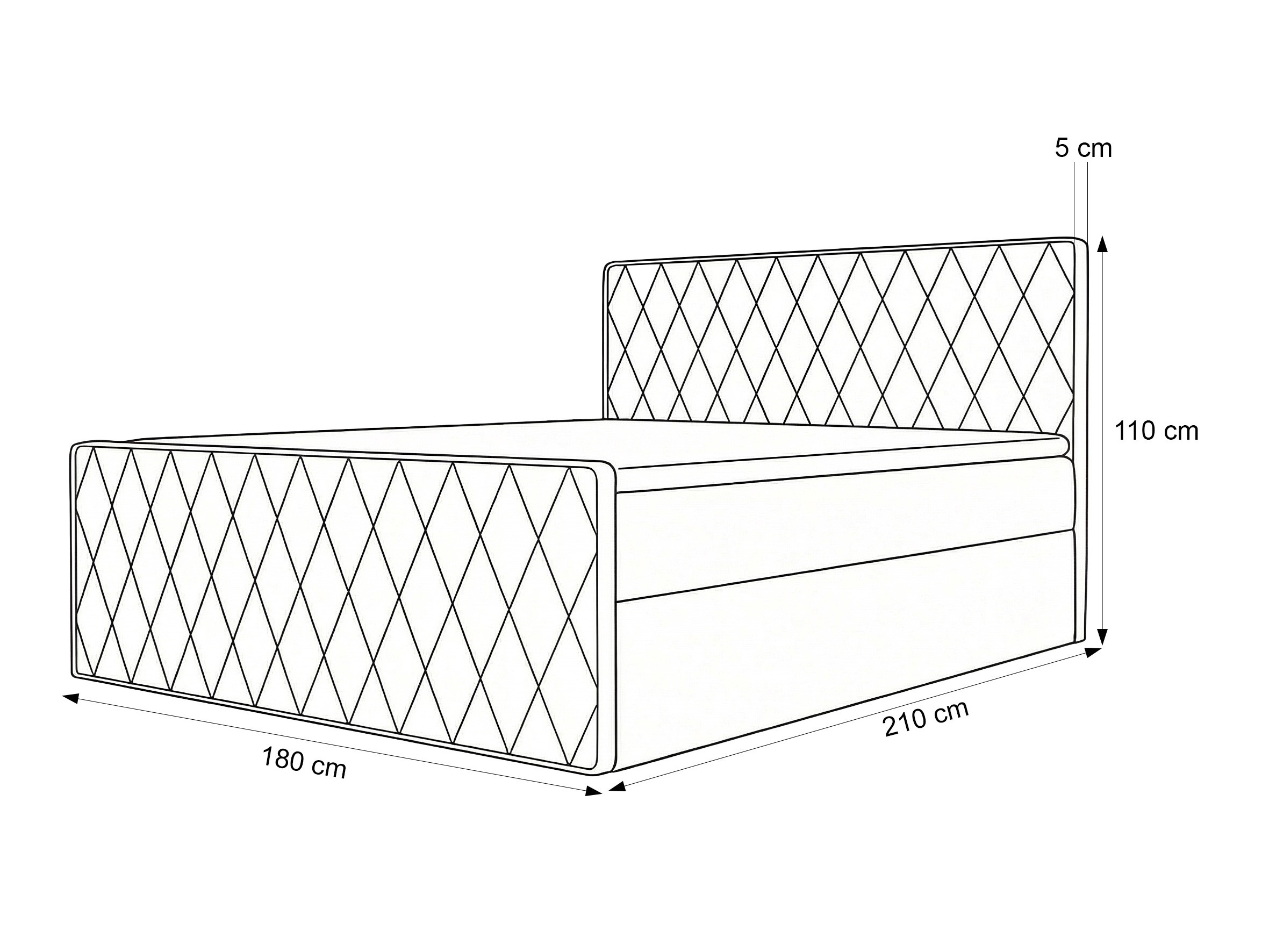 Lit boxspring Martinez 129 (Magic Velvet 2219)