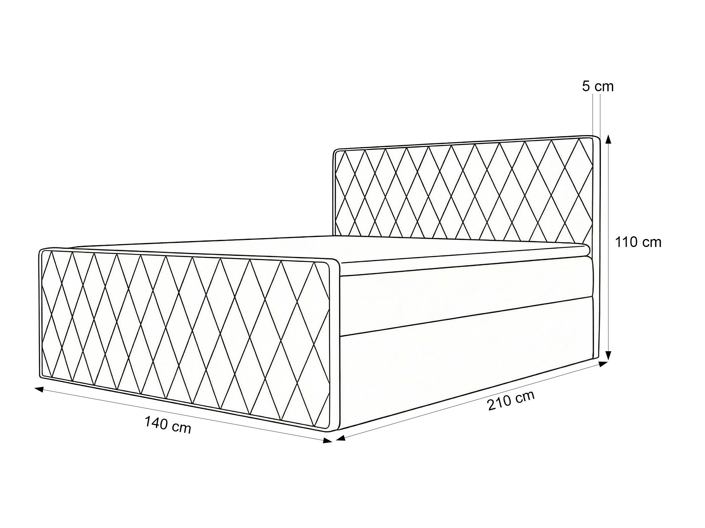 Lit boxspring Martinez 129 (Magic Velvet 2240)