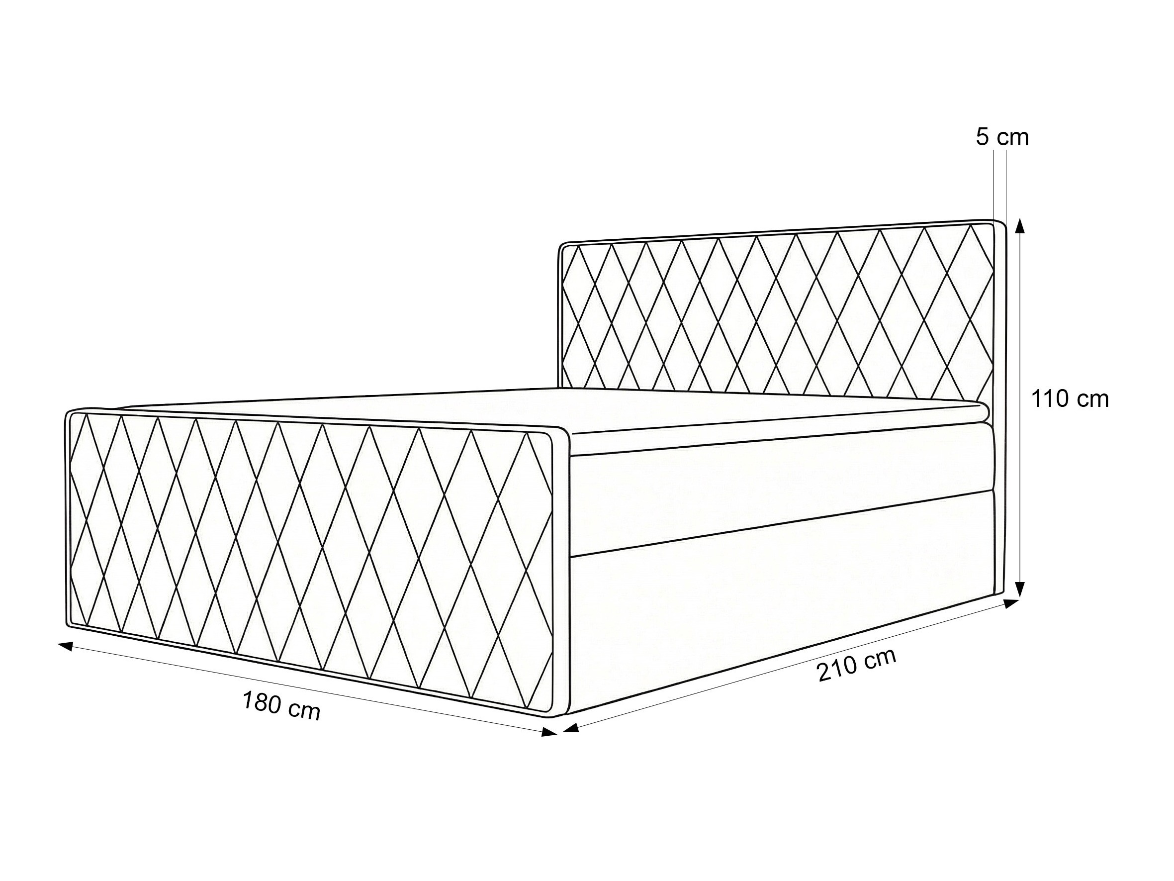 Lit boxspring Martinez 129 (Magic Velvet 2240)