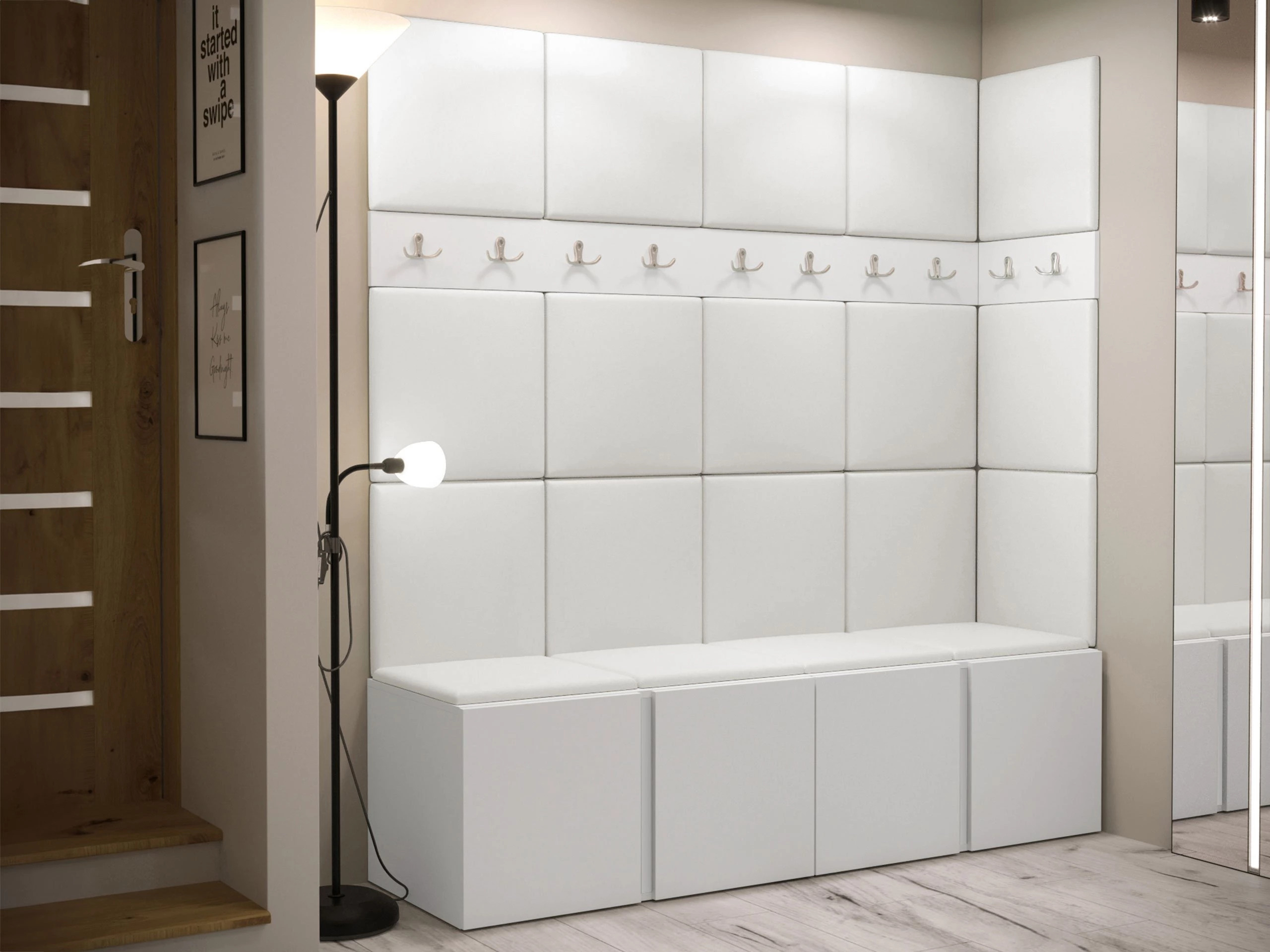 Meuble d'entrée Pinis II (Faux cuir Soft 017)
