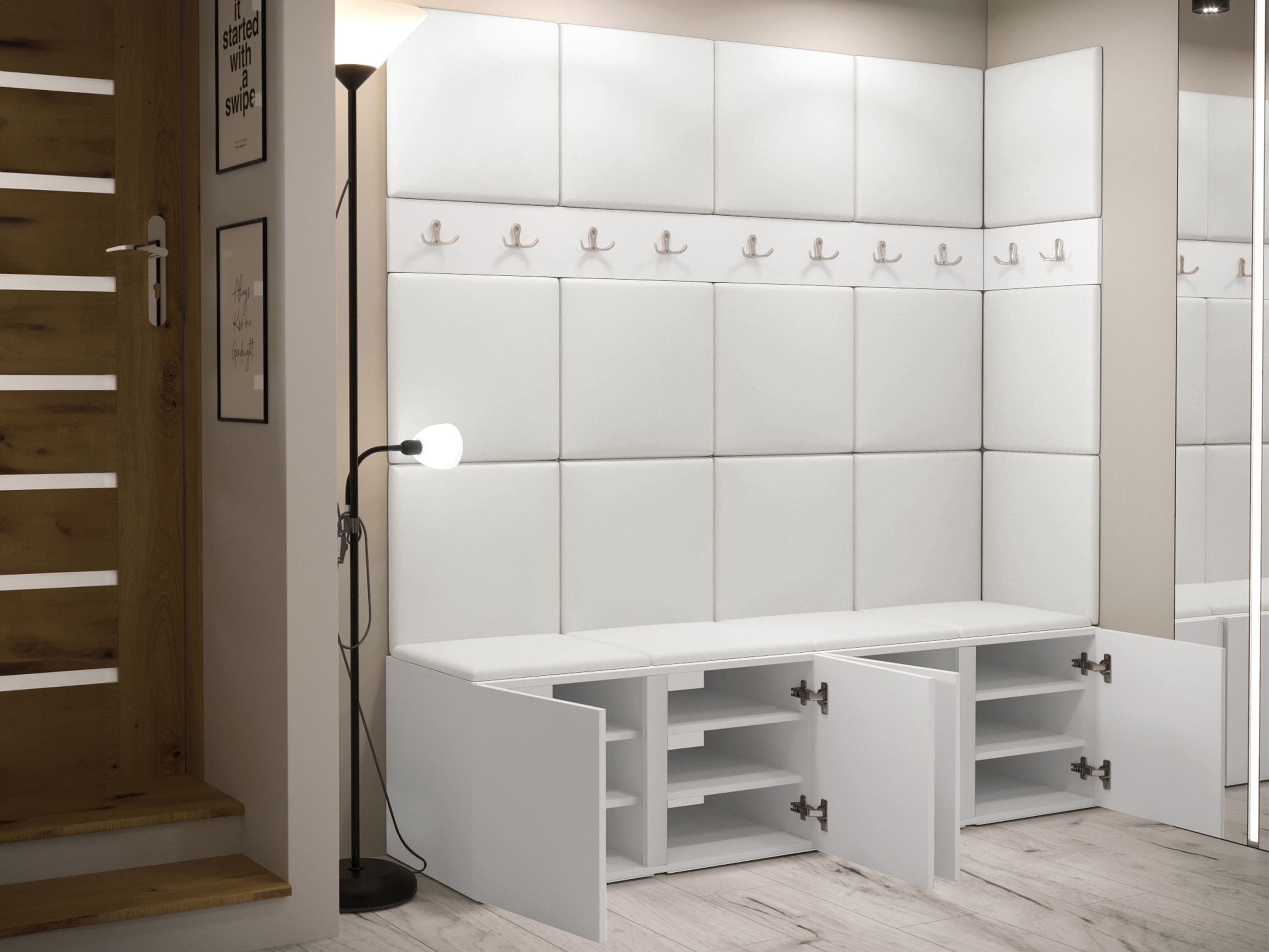 Meuble d'entrée Pinis II (Faux cuir Soft 017)