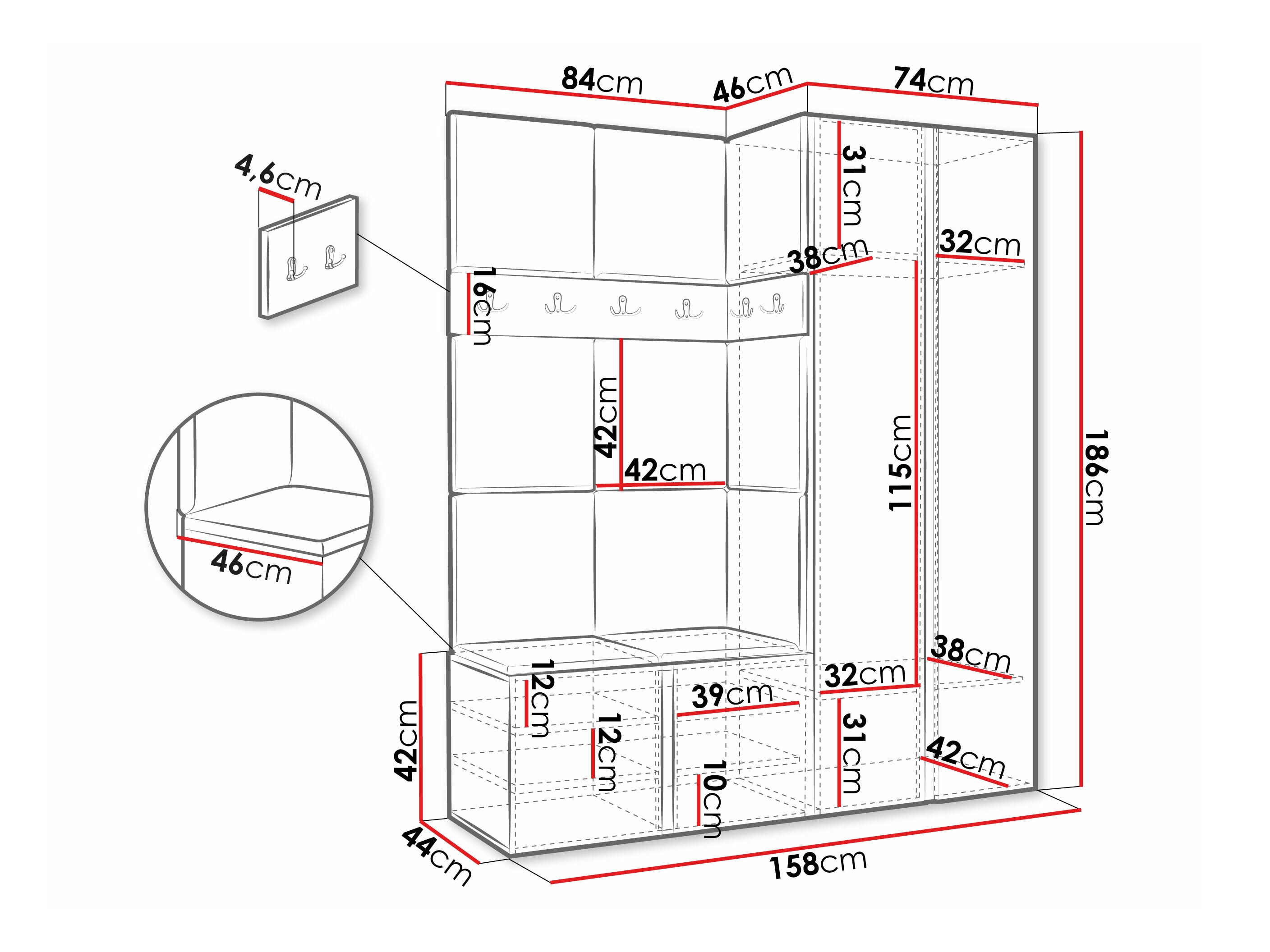 Meuble d'entrée Pinis III (Abriamo 03)