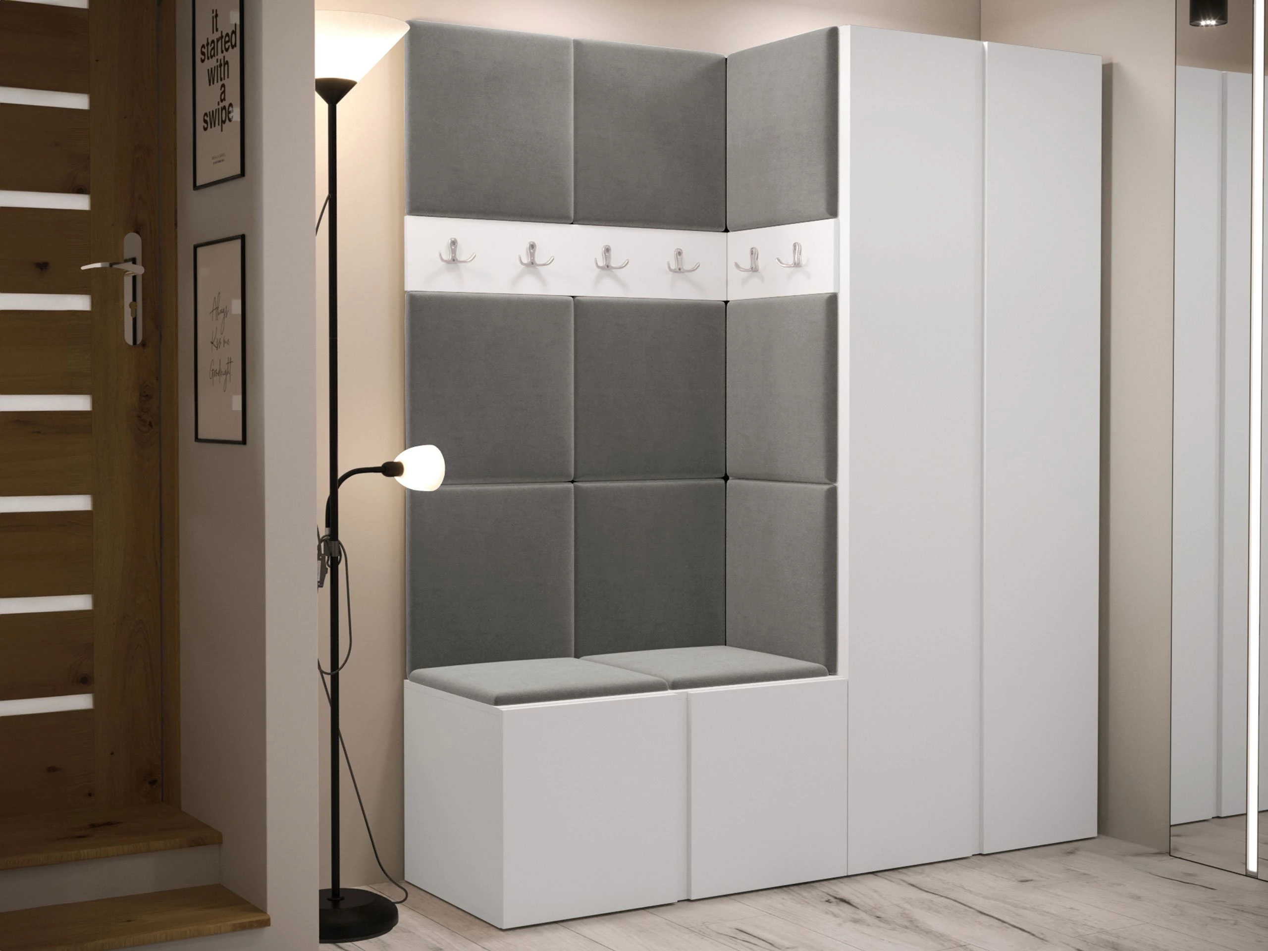 Meuble d'entrée Pinis III (Blanc)