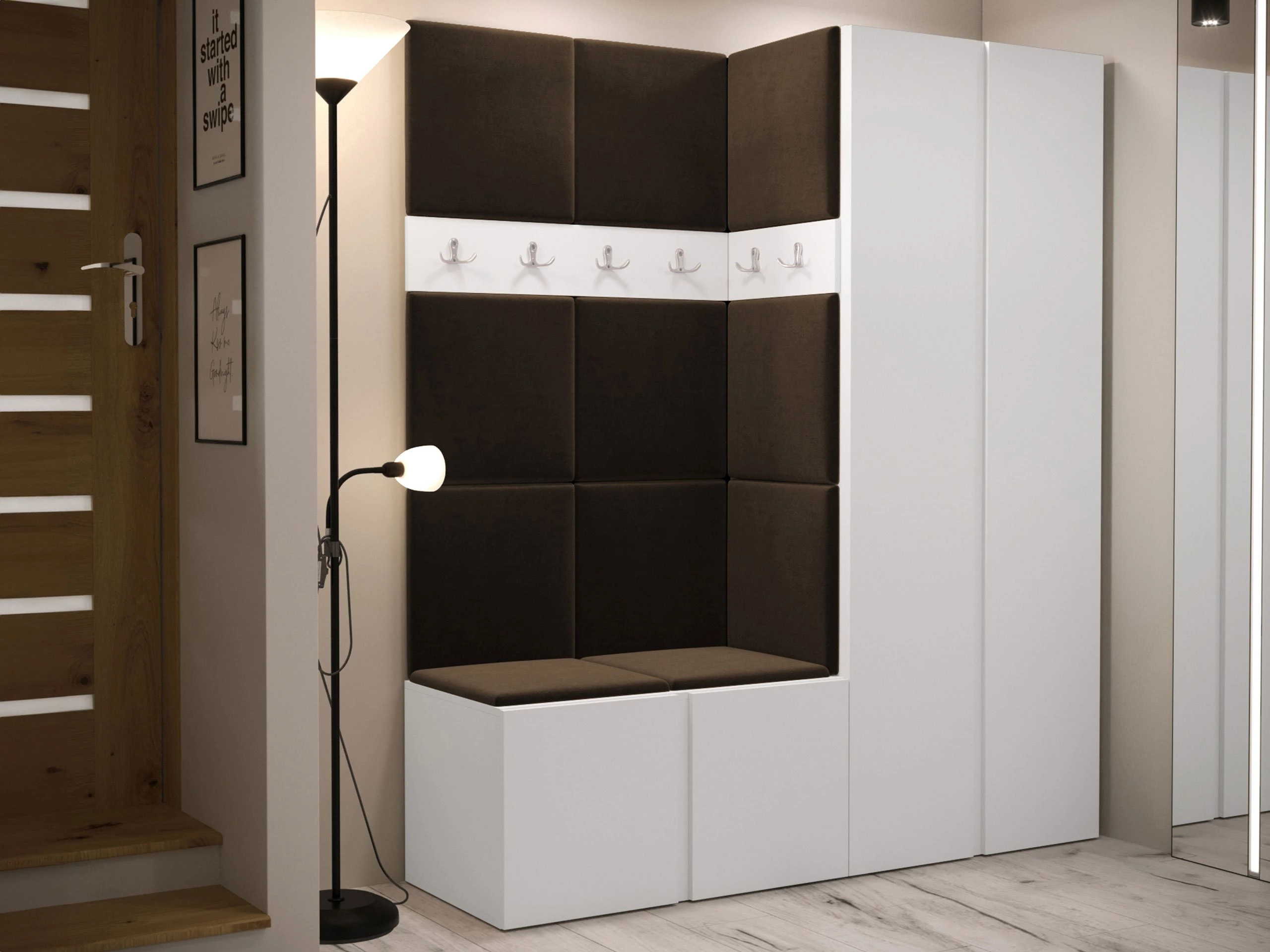Meuble d'entrée Pinis III (Blanc)