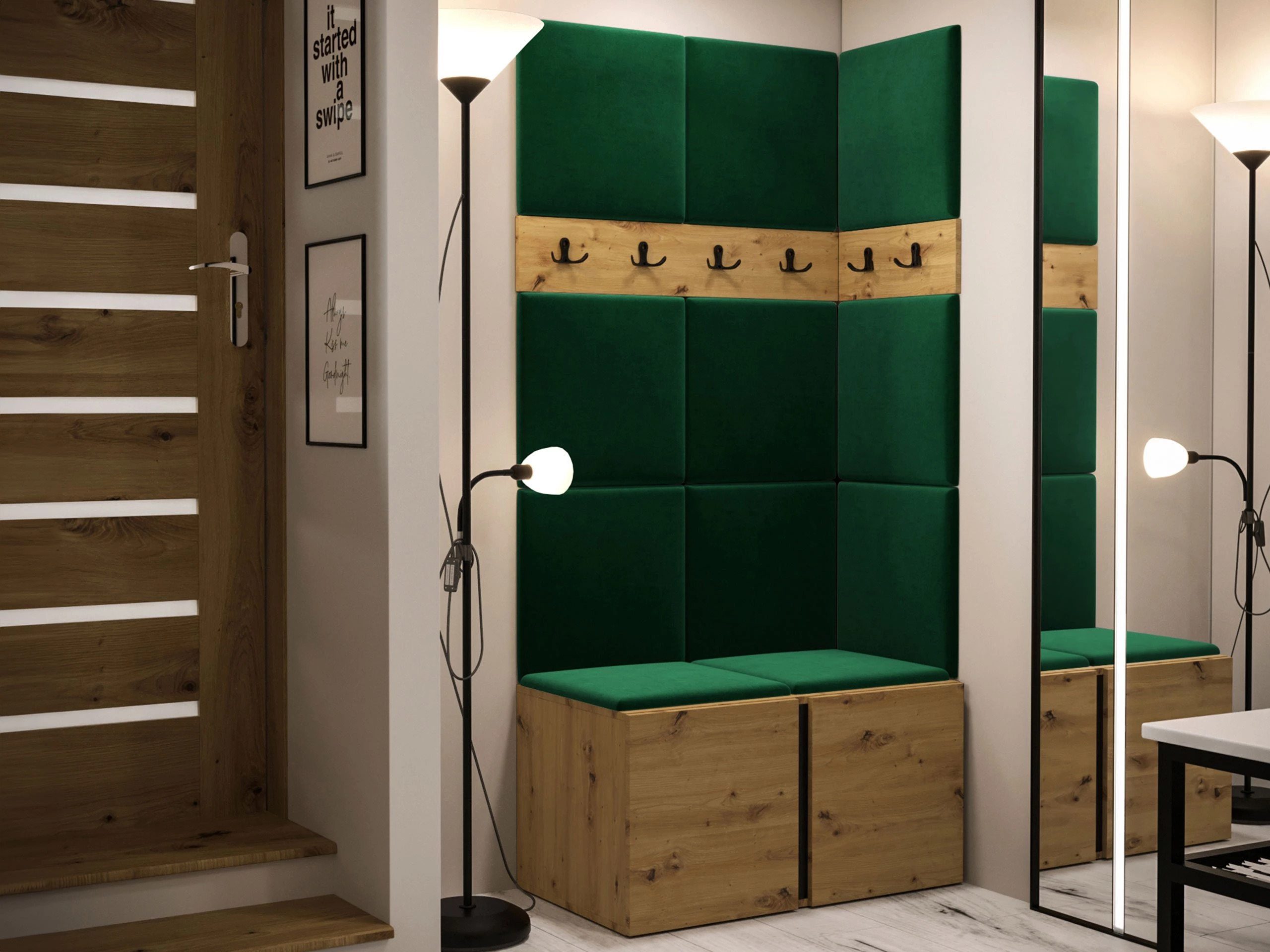 Meuble d'entrée Pinis I (Chêne Artisan)