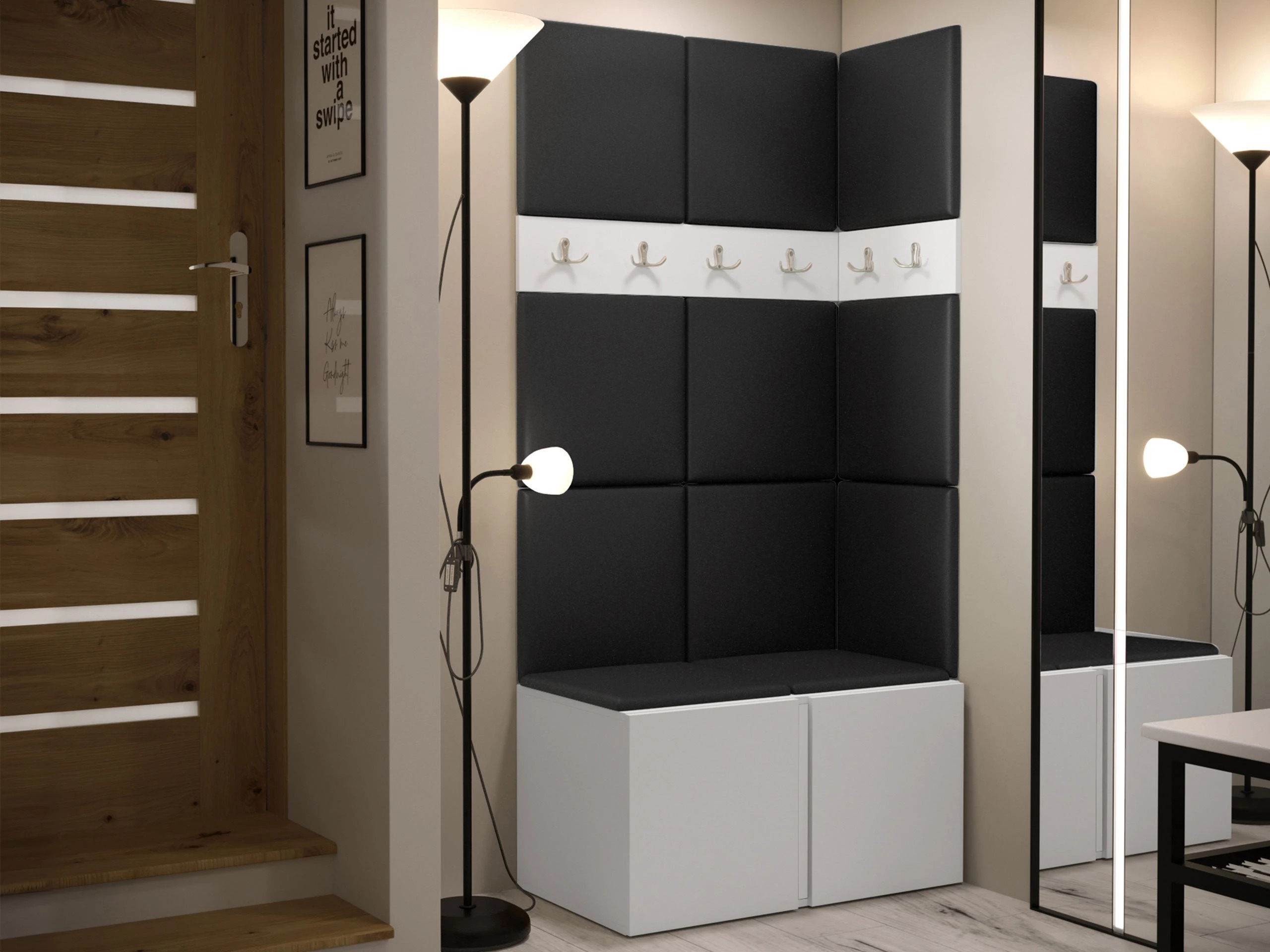 Meuble d'entrée Pinis I (Faux cuir Soft 011)